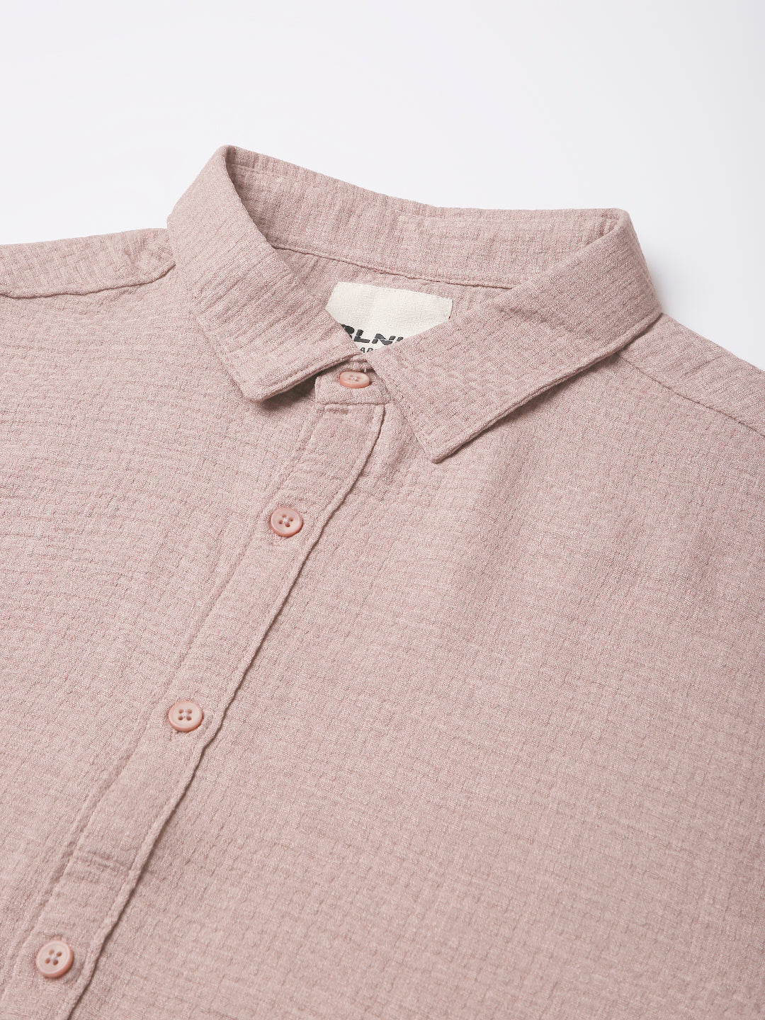 BEIGE JACQUARD STRUCTURED SHIRT