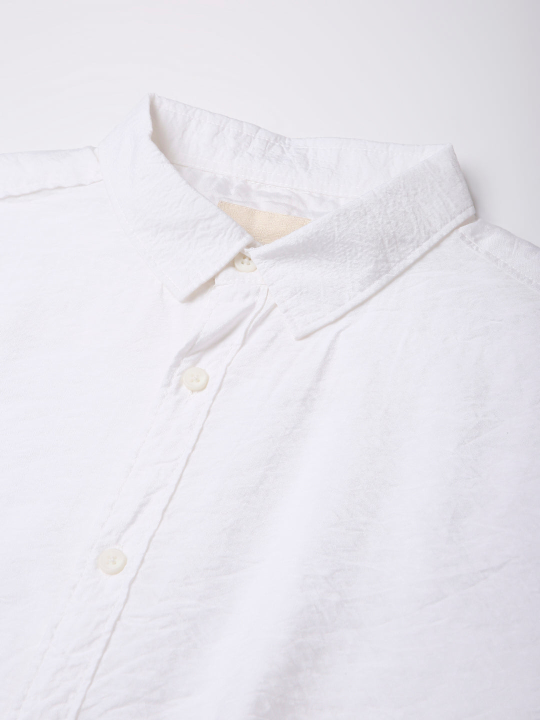 WHITE ESSENTIAL VISCOSE SHIRT