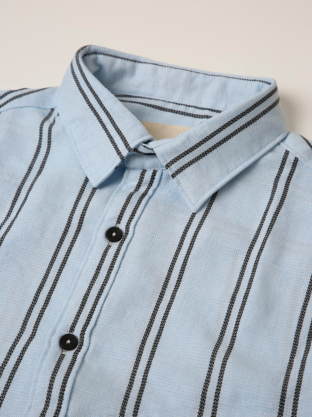 Blue Striped Short Sleeve Casual Shirt