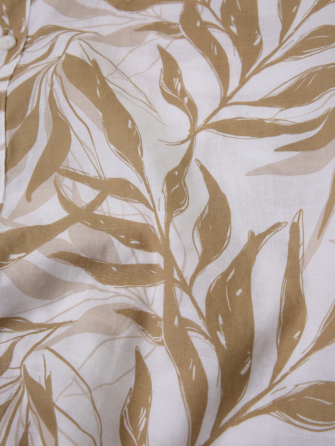 Fawn Tropical Print Oversized Shirt