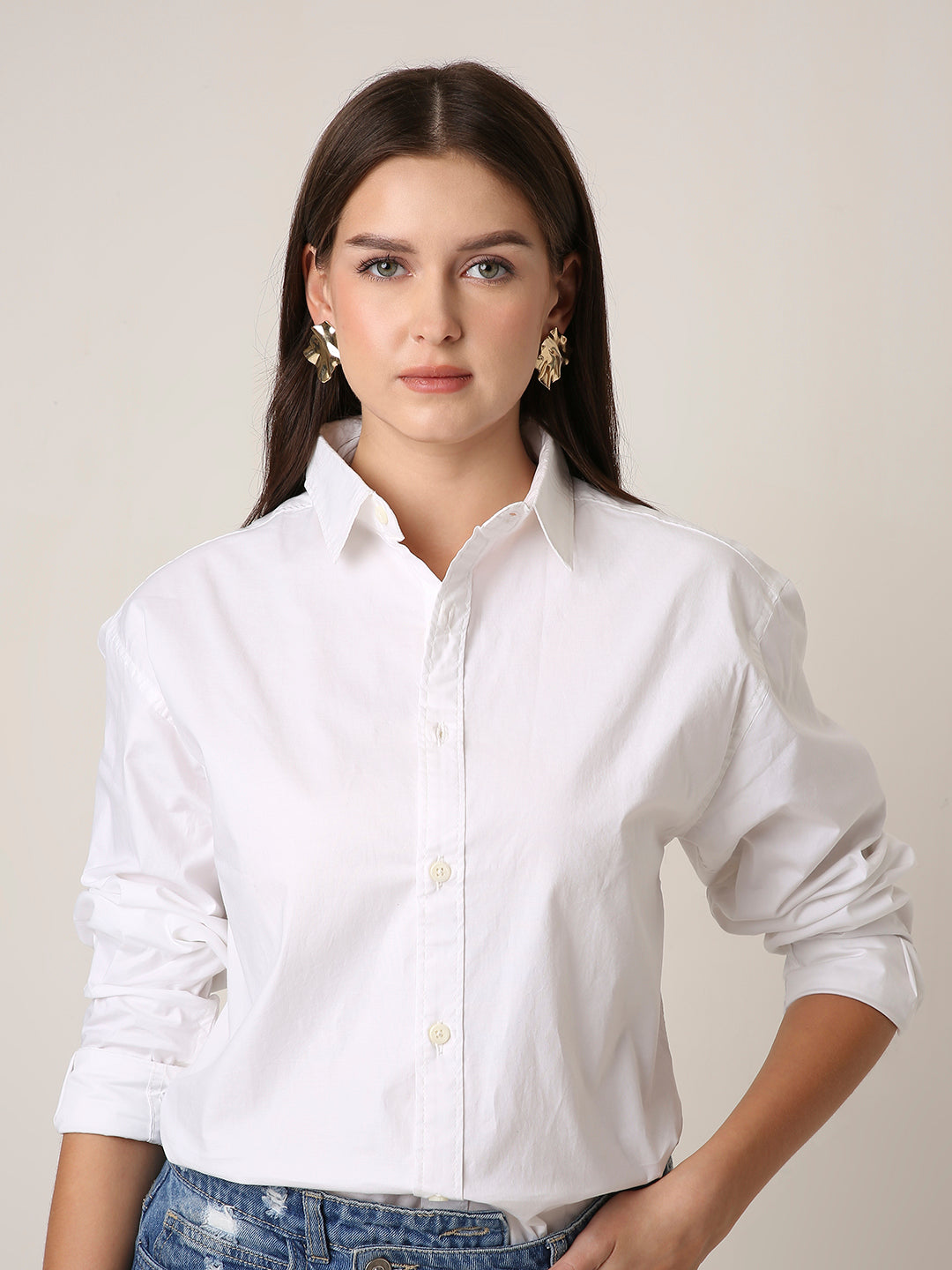 Classic White Oversized Cotton Shirt