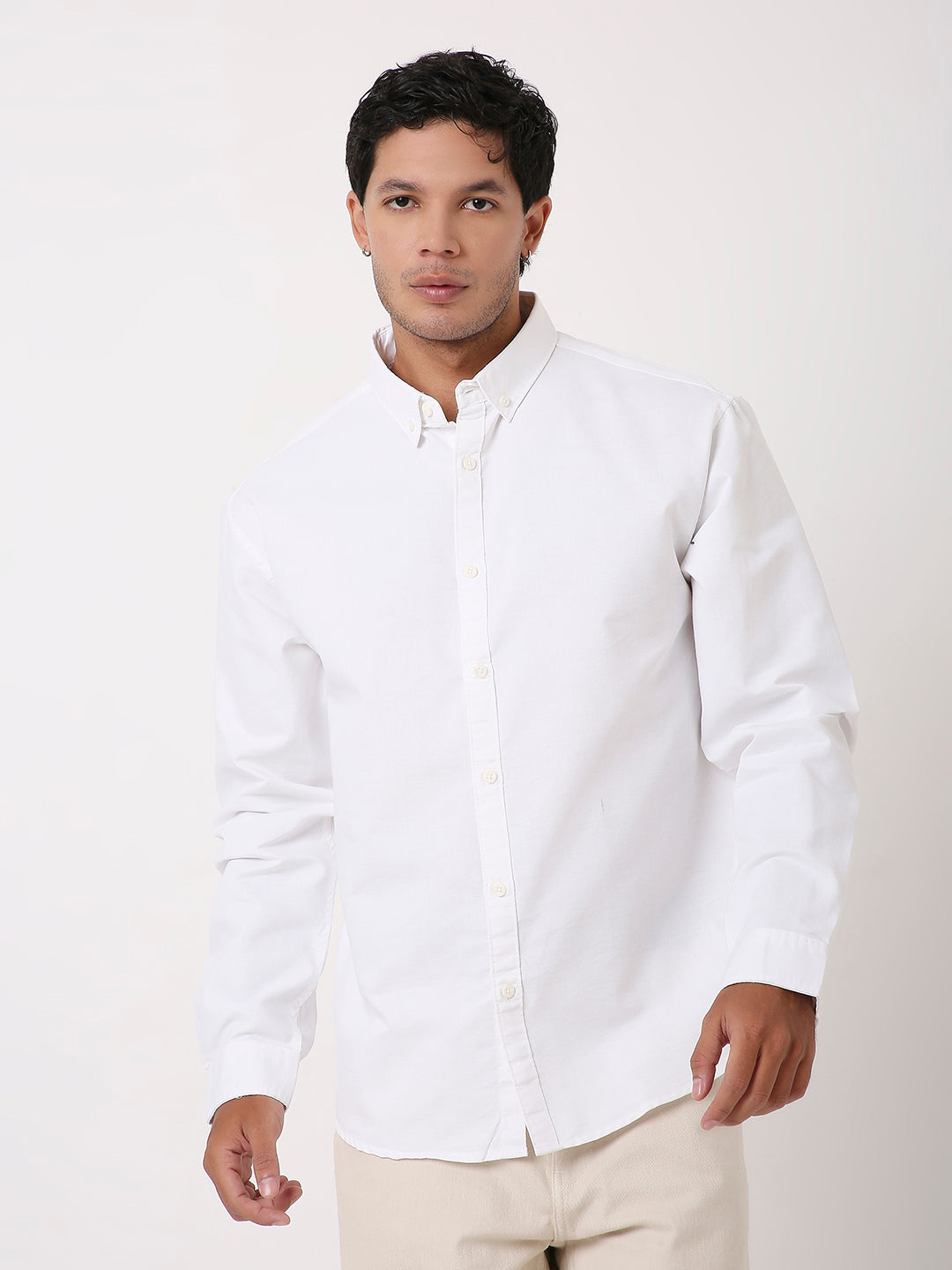 WHITE ESSENTIAL OXFORD SHIRT