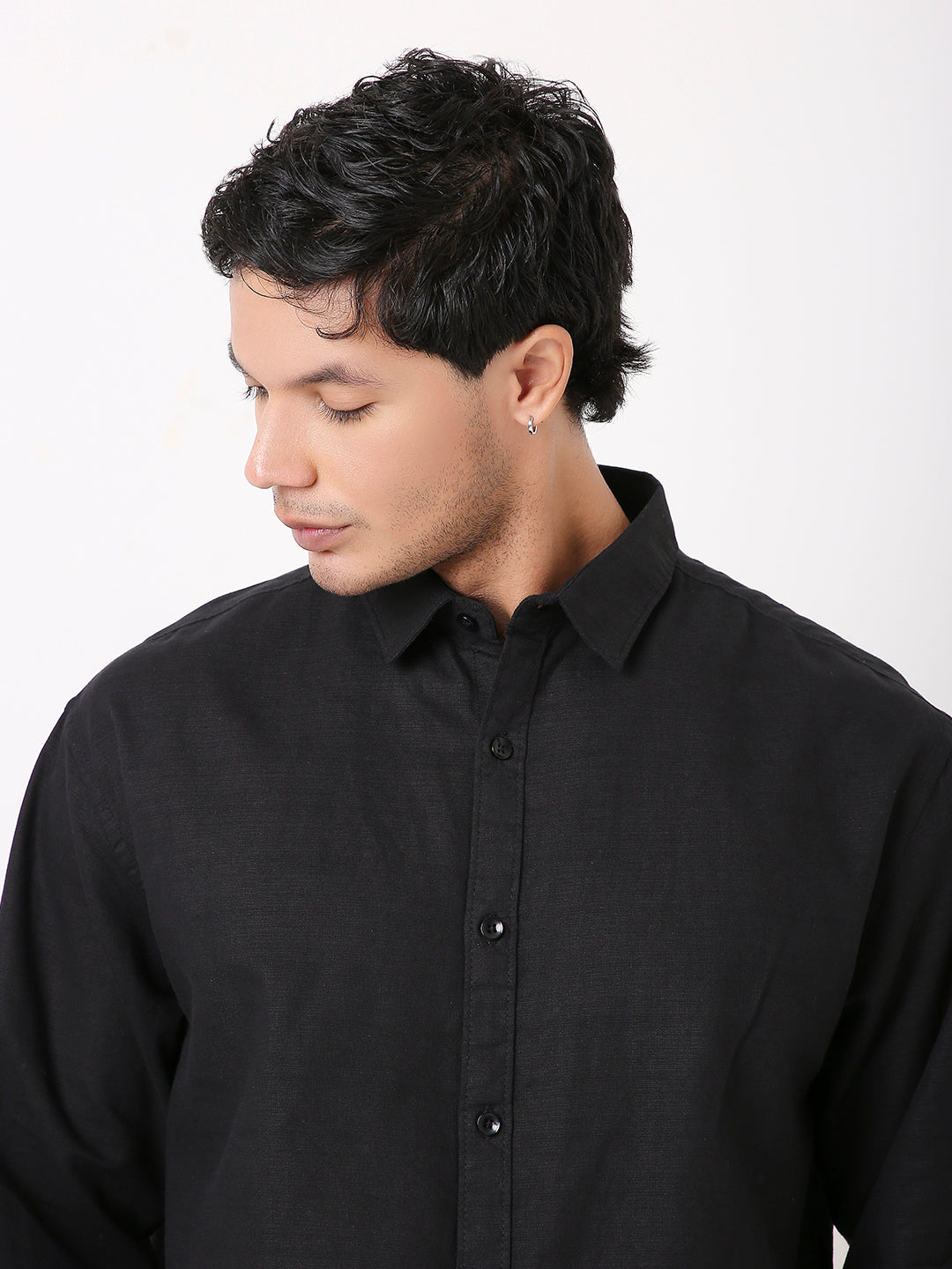 BLACK COTTON CORE SHIRT