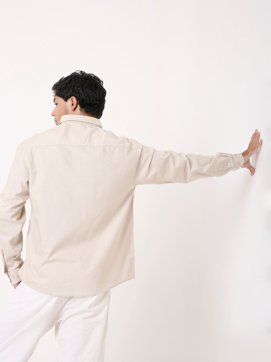 BEIGE ESSENTIAL OXFORD SHIRT