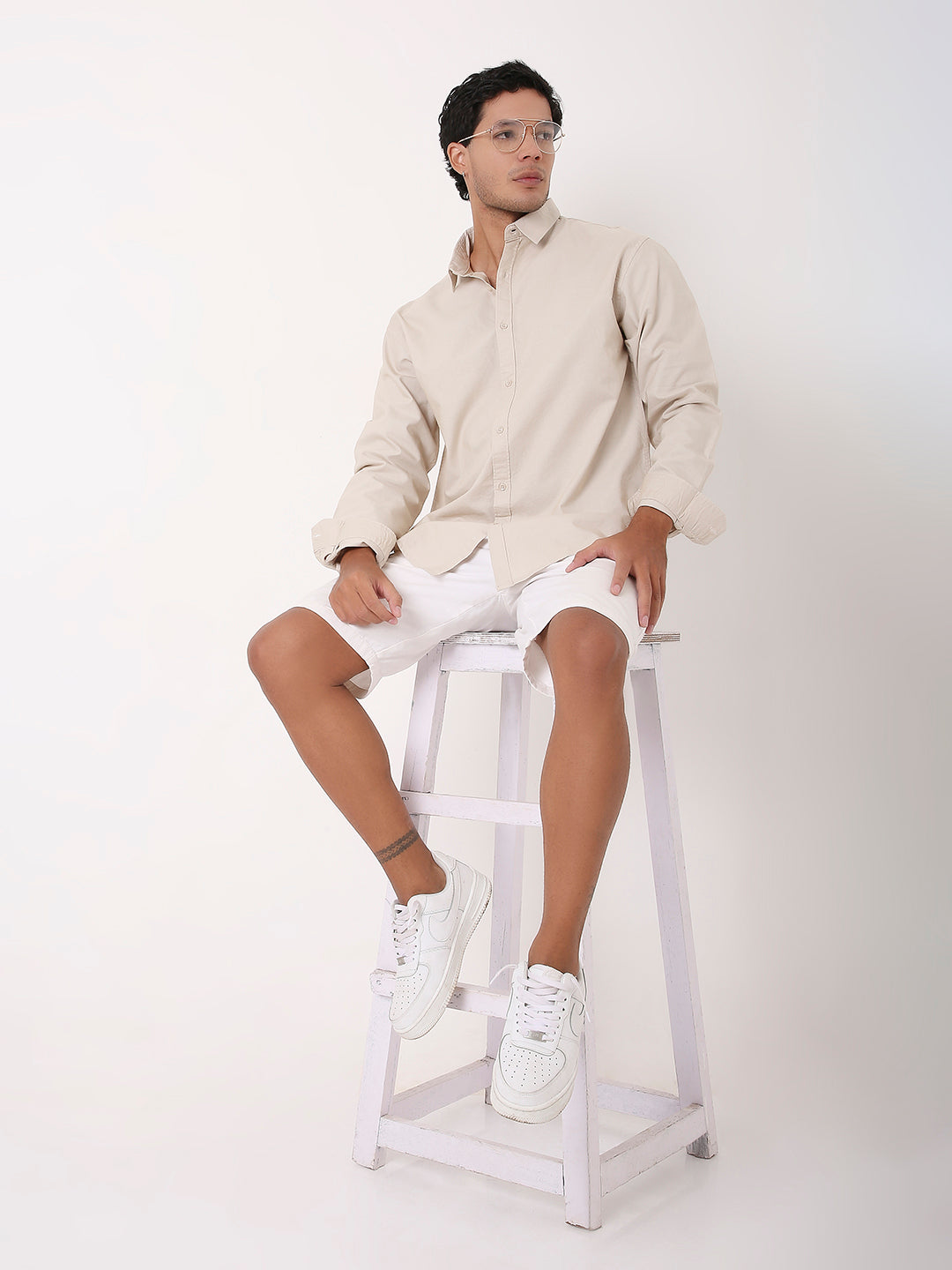 BEIGE ESSENTIAL OXFORD SHIRT