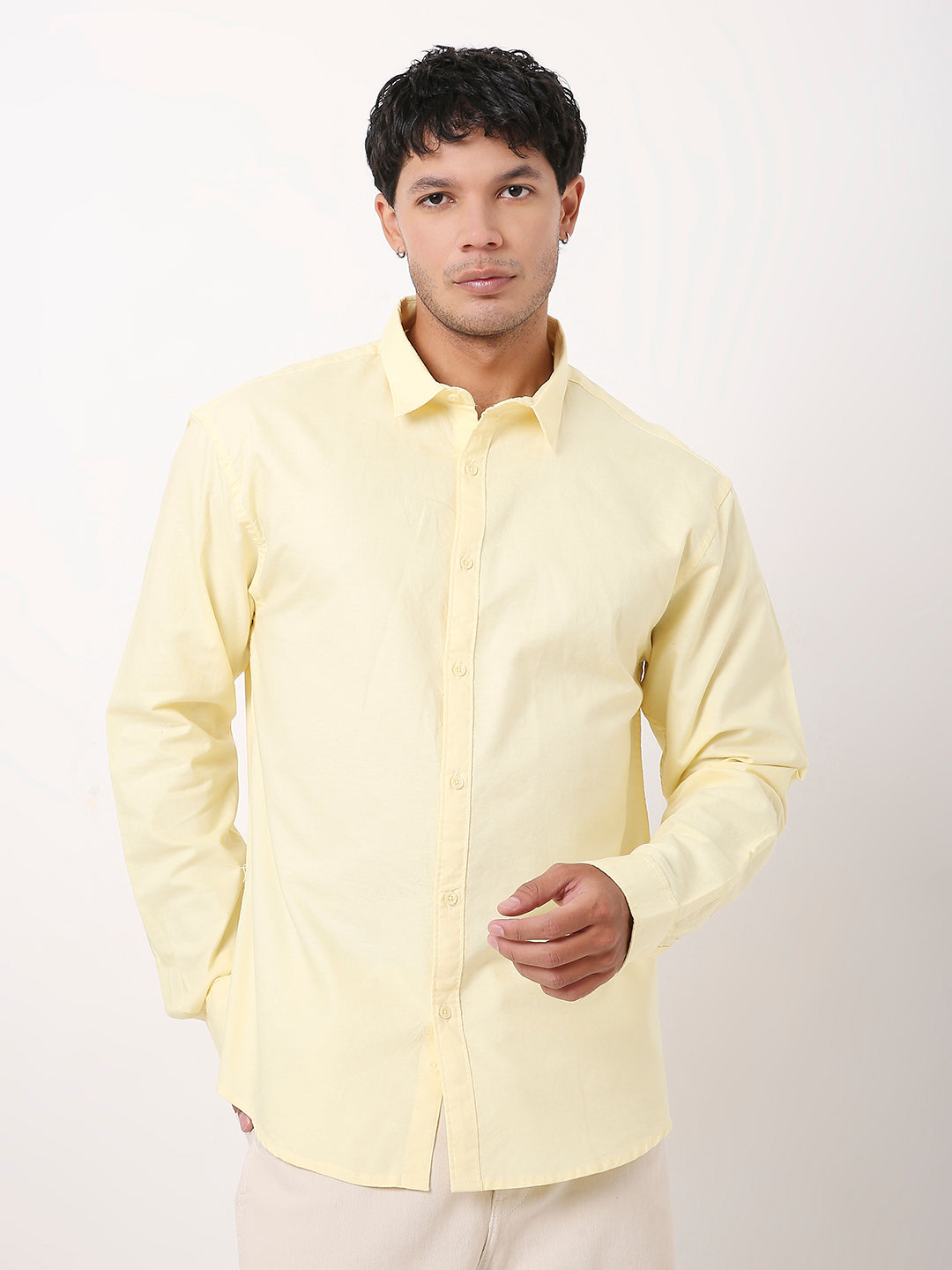 LEMON YELLOW ESSENTIAL OXFORD SHIRT