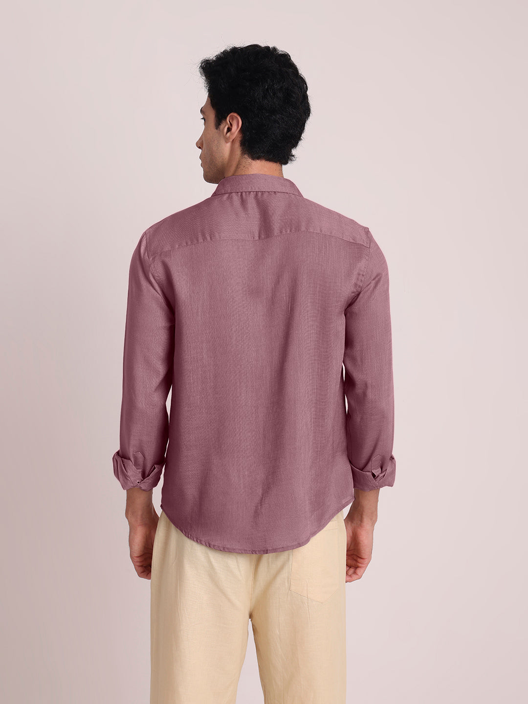 Lavender Premium Linen Blend Shirt