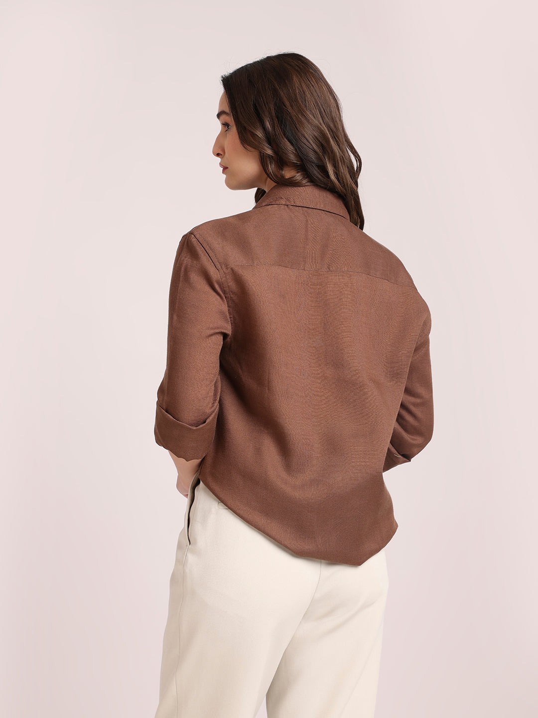 Khaki Premium Linen Blend Shirt
