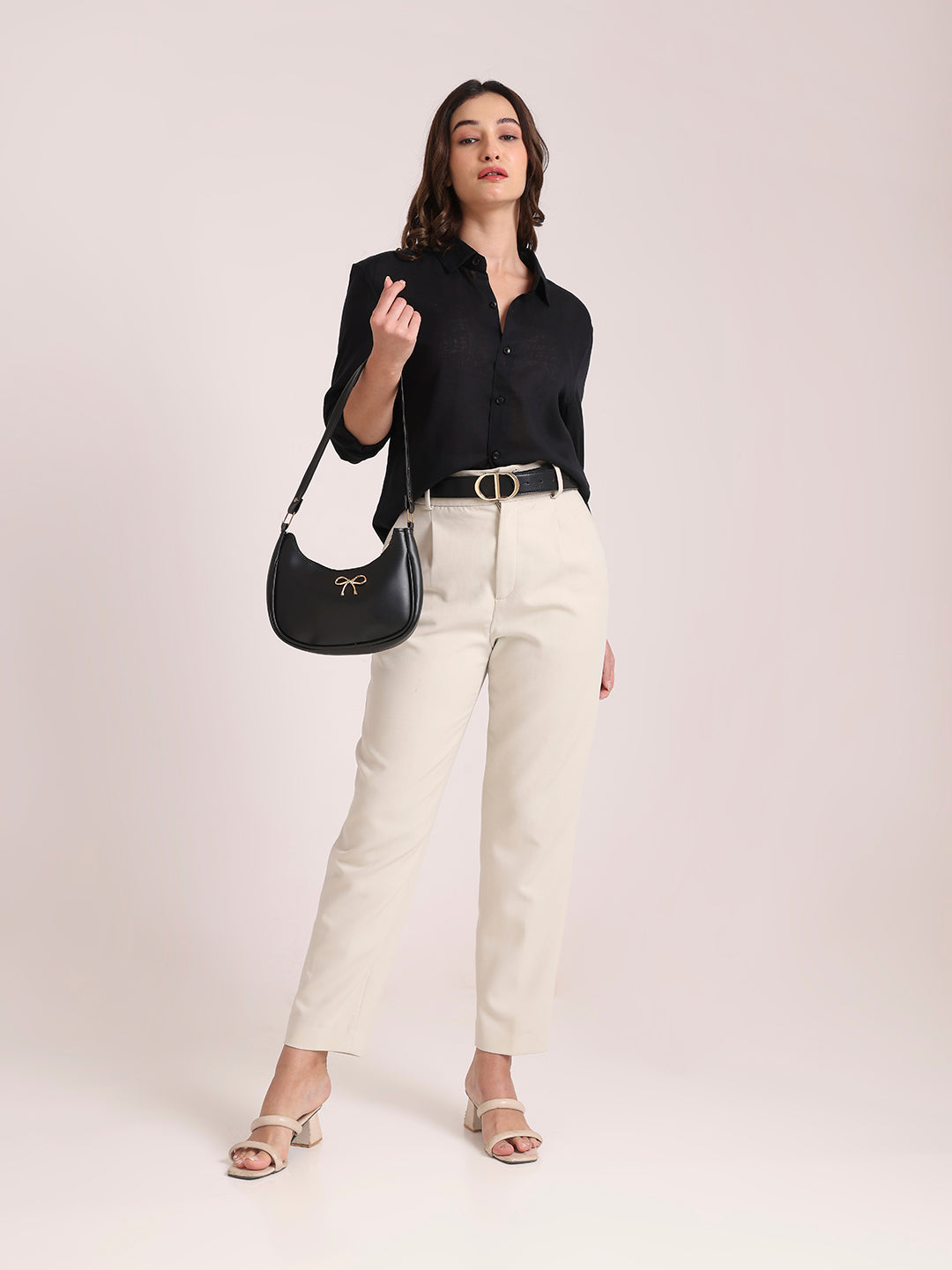 Black Premium Linen Blend Shirt
