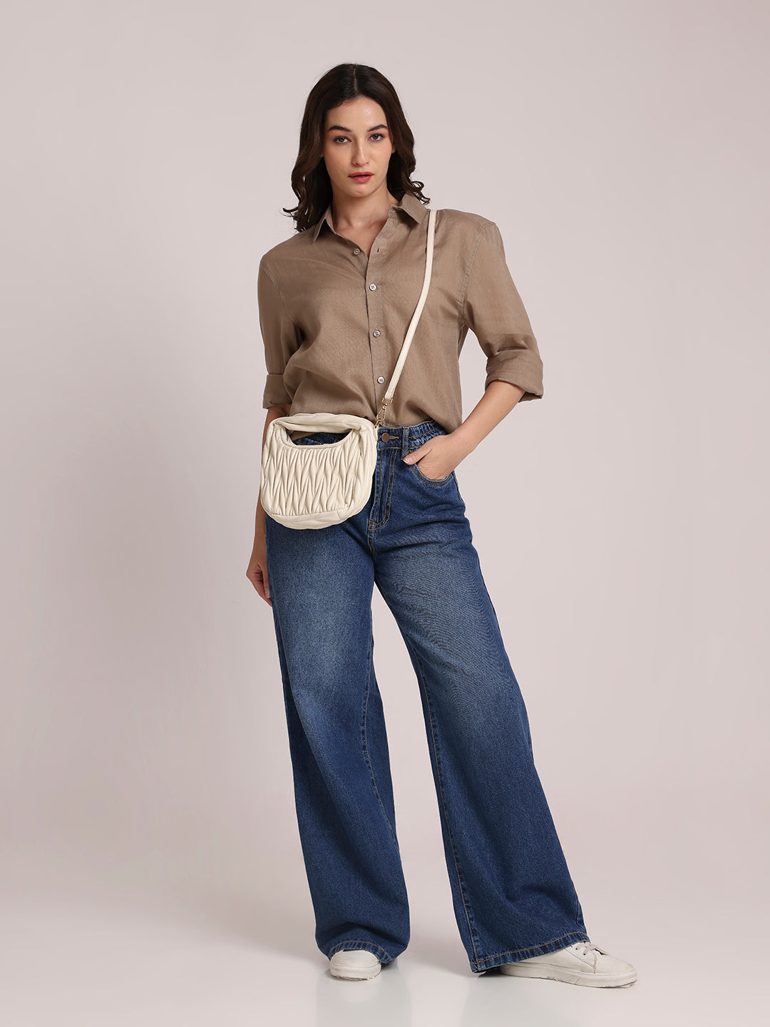 Beige Premium Linen Blend Shirt