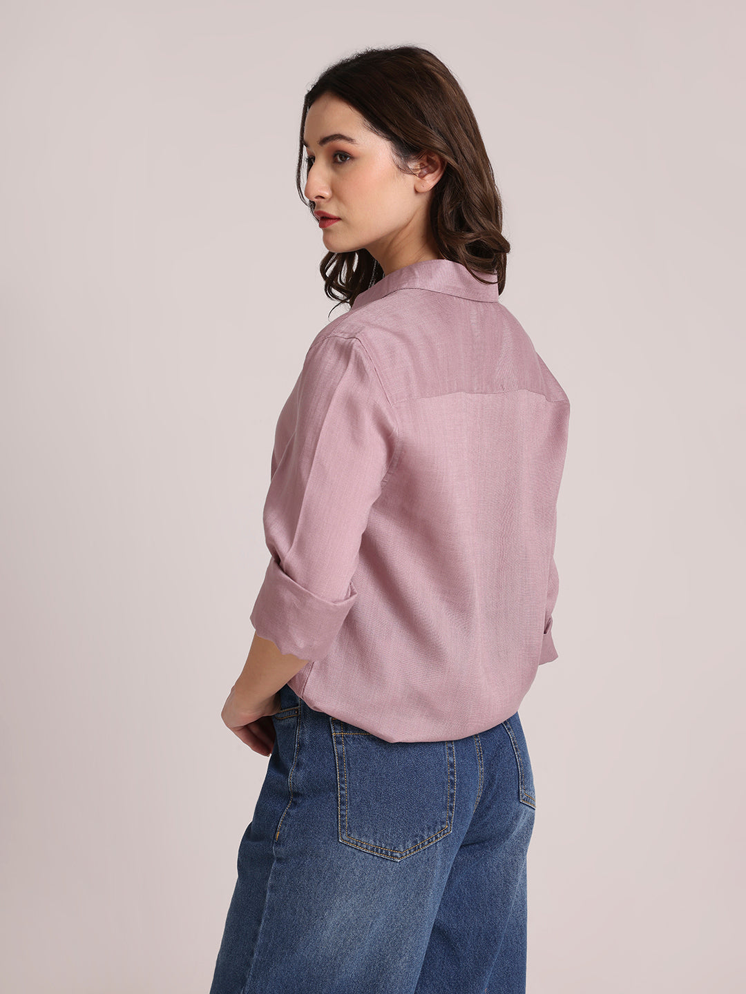 Lavender Premium Linen Blend Shirt