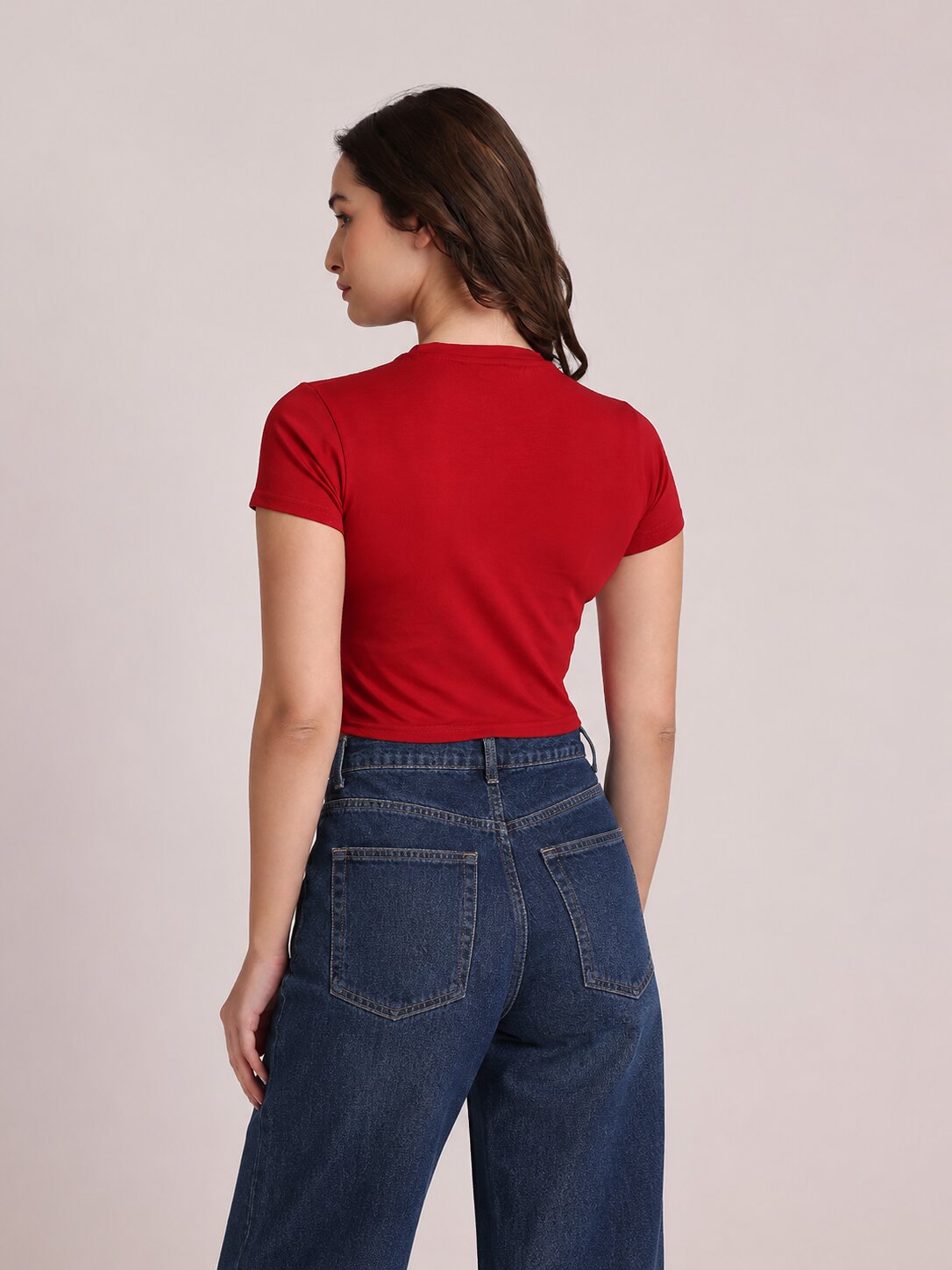 Maroon Crop Top
