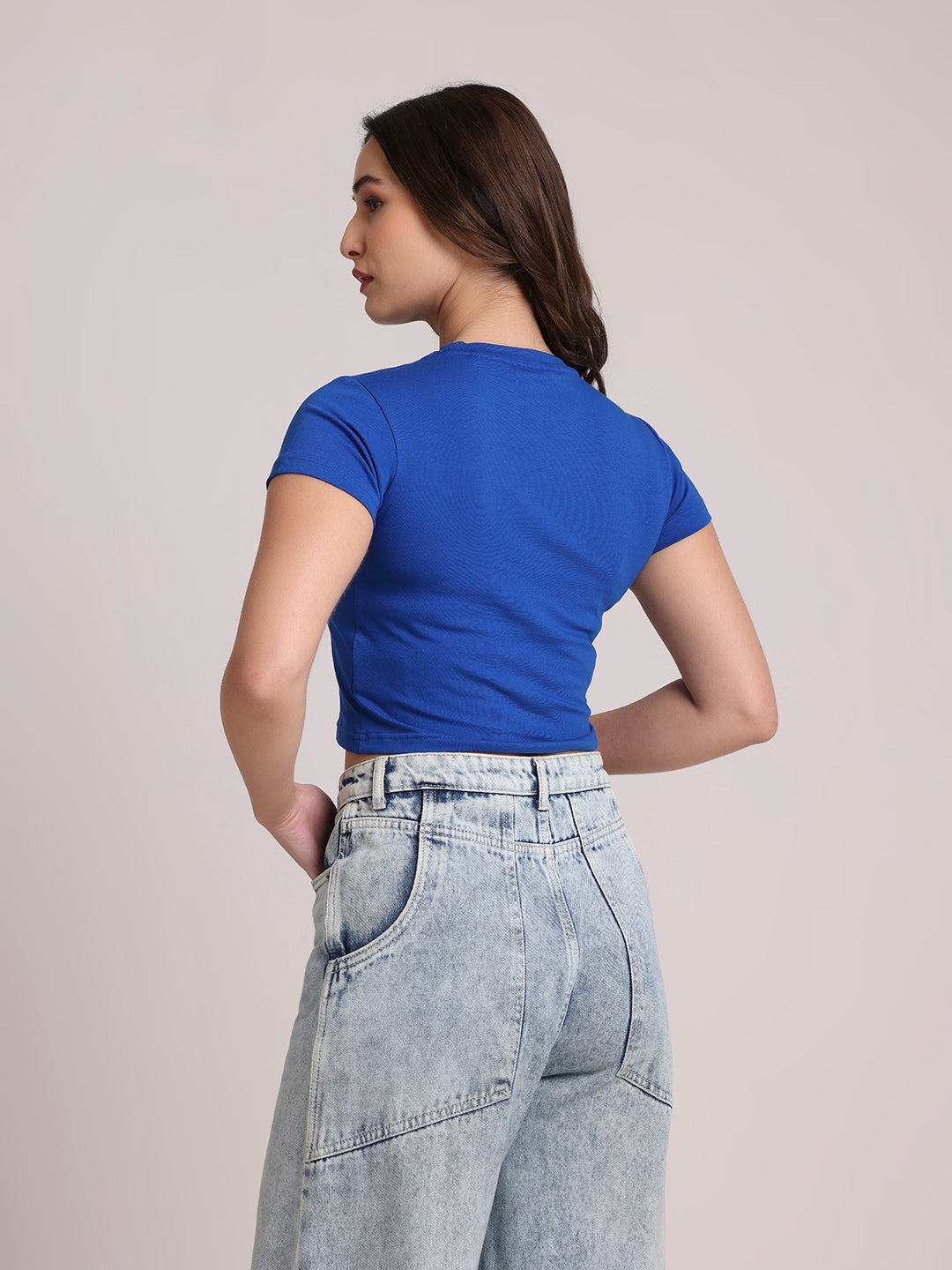Royal Blue Crop Top