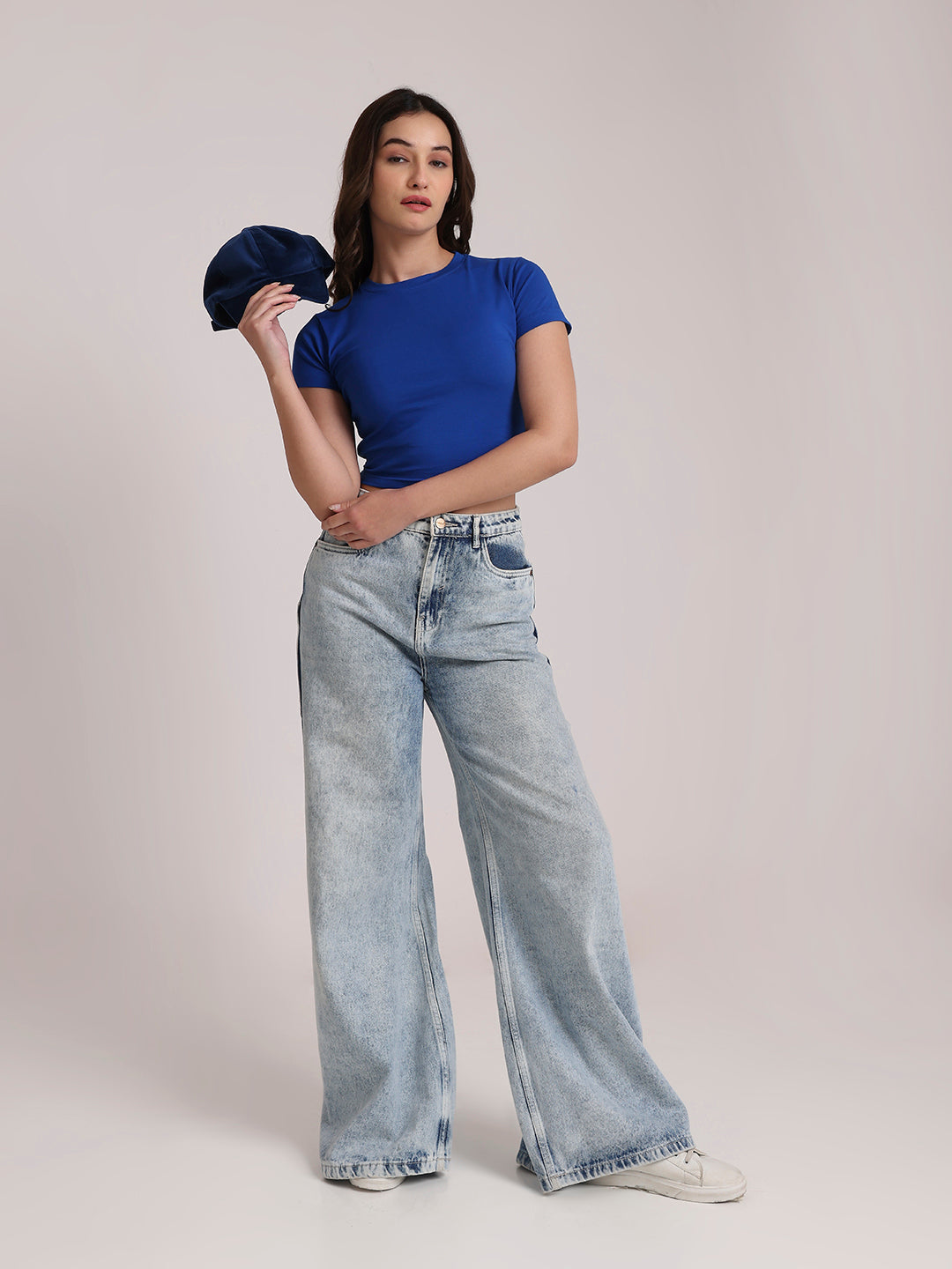 Royal Blue Crop Top