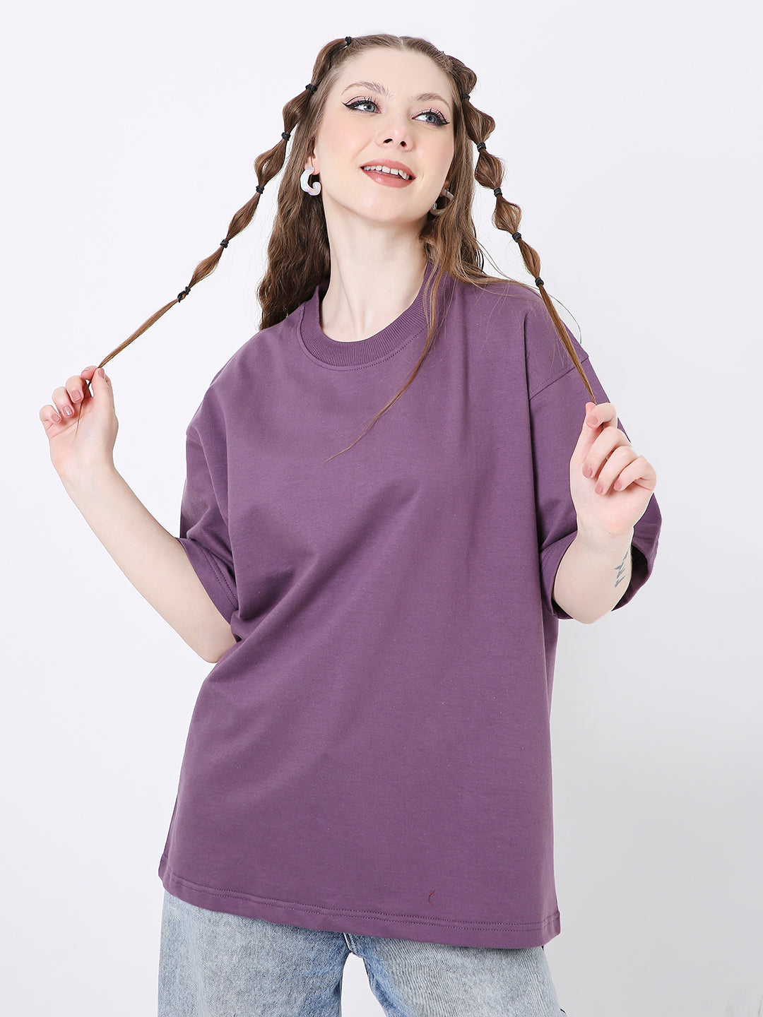 OVERSIZE GRAPE SOLID TSHIRT