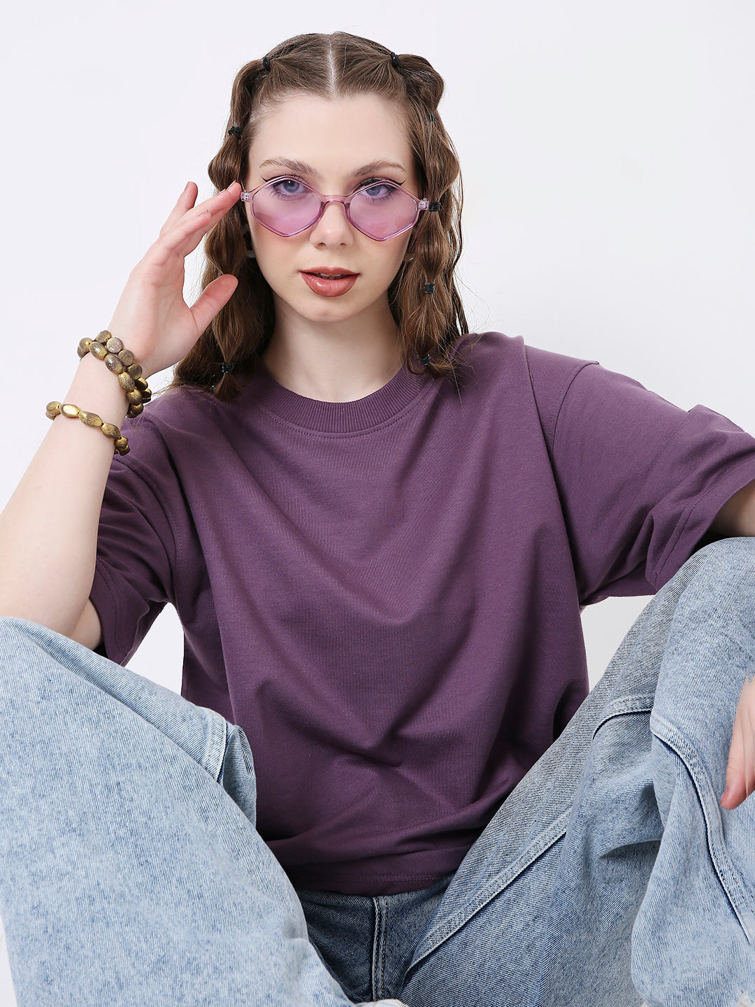 OVERSIZE GRAPE SOLID TSHIRT
