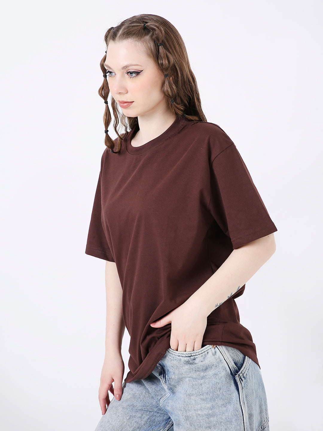 REGULAR TSHIRT: BROWN