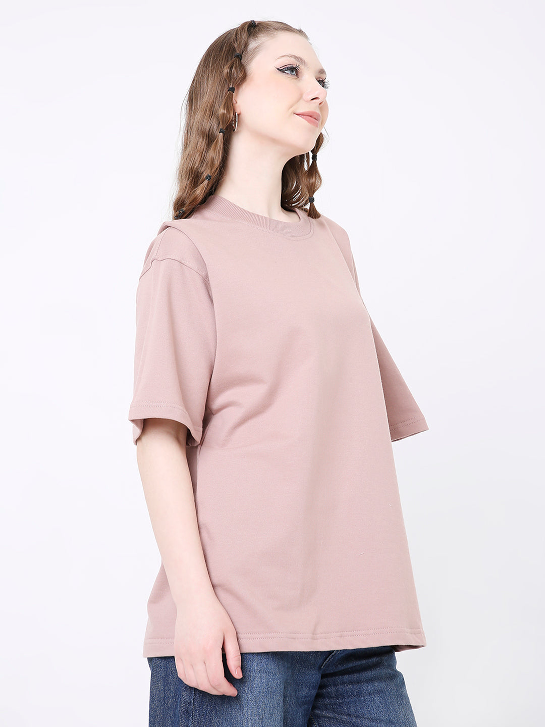 OVERSIZE ONION PINK SOLID TSHIRT
