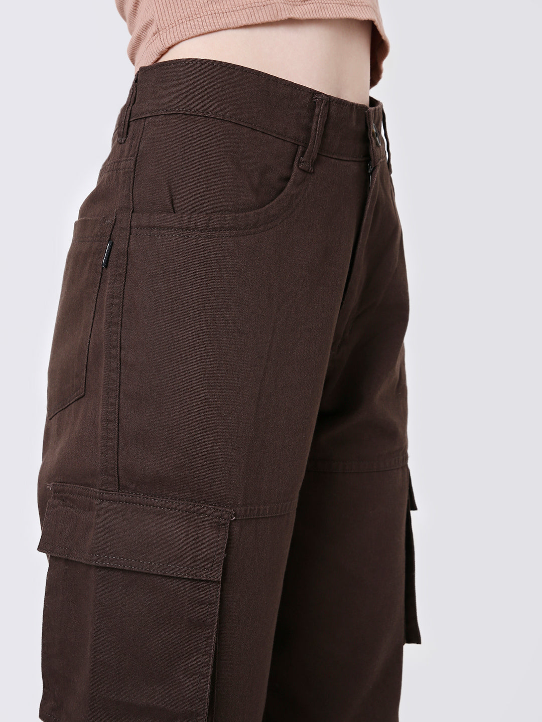 BROWN 8 POCKET CARGO PANTS