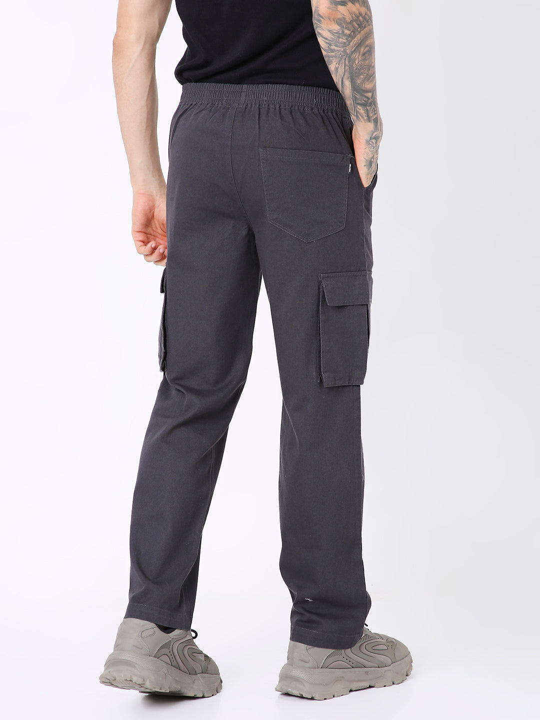 DARK GREY ESSENTIAL 5 POCKET CARGO PANTS