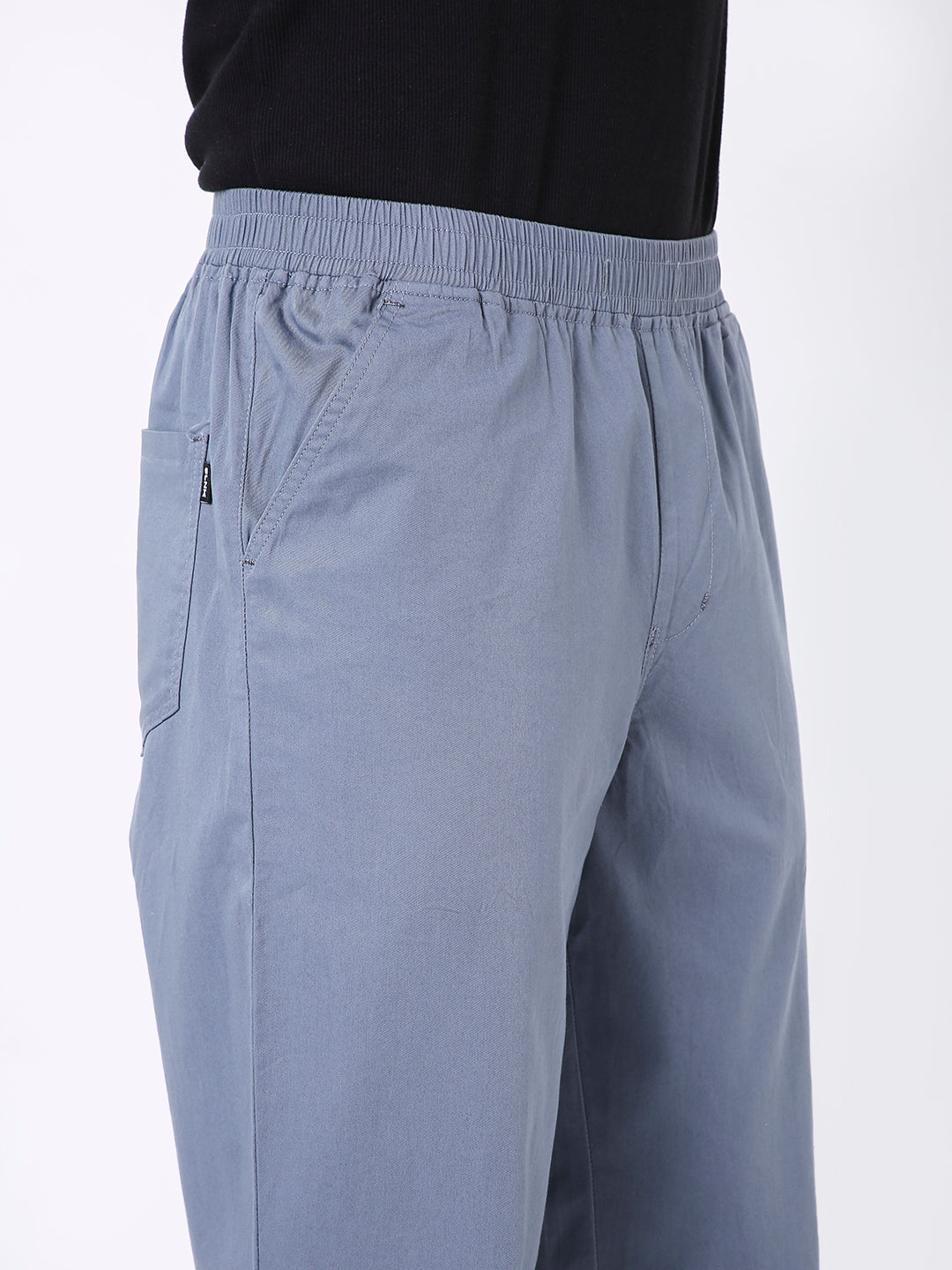 SLATE BLUE CLASSIC FIT DRAWSTRING PANTS
