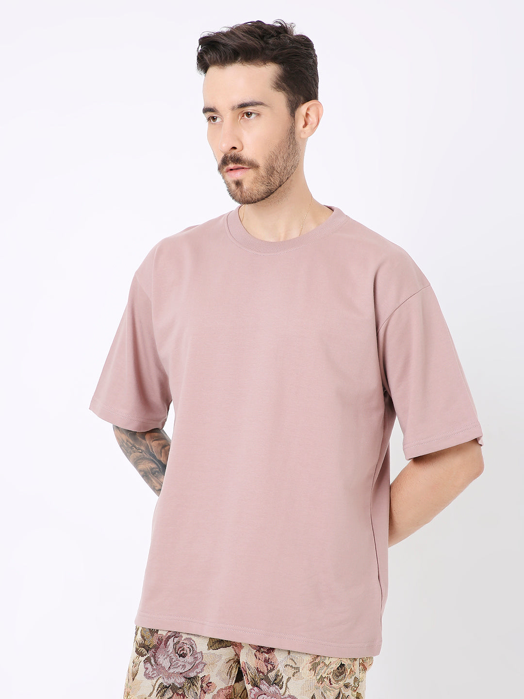 OVERSIZE ONION PINK SOLID TSHIRT