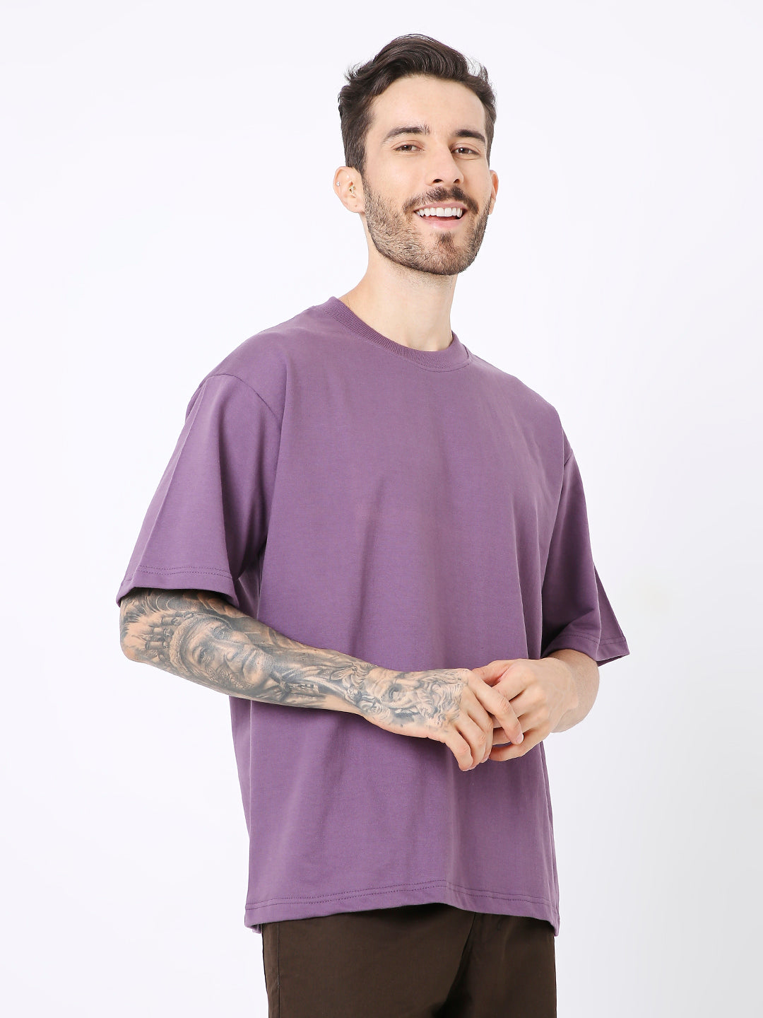 OVERSIZE GRAPE SOLID TSHIRT