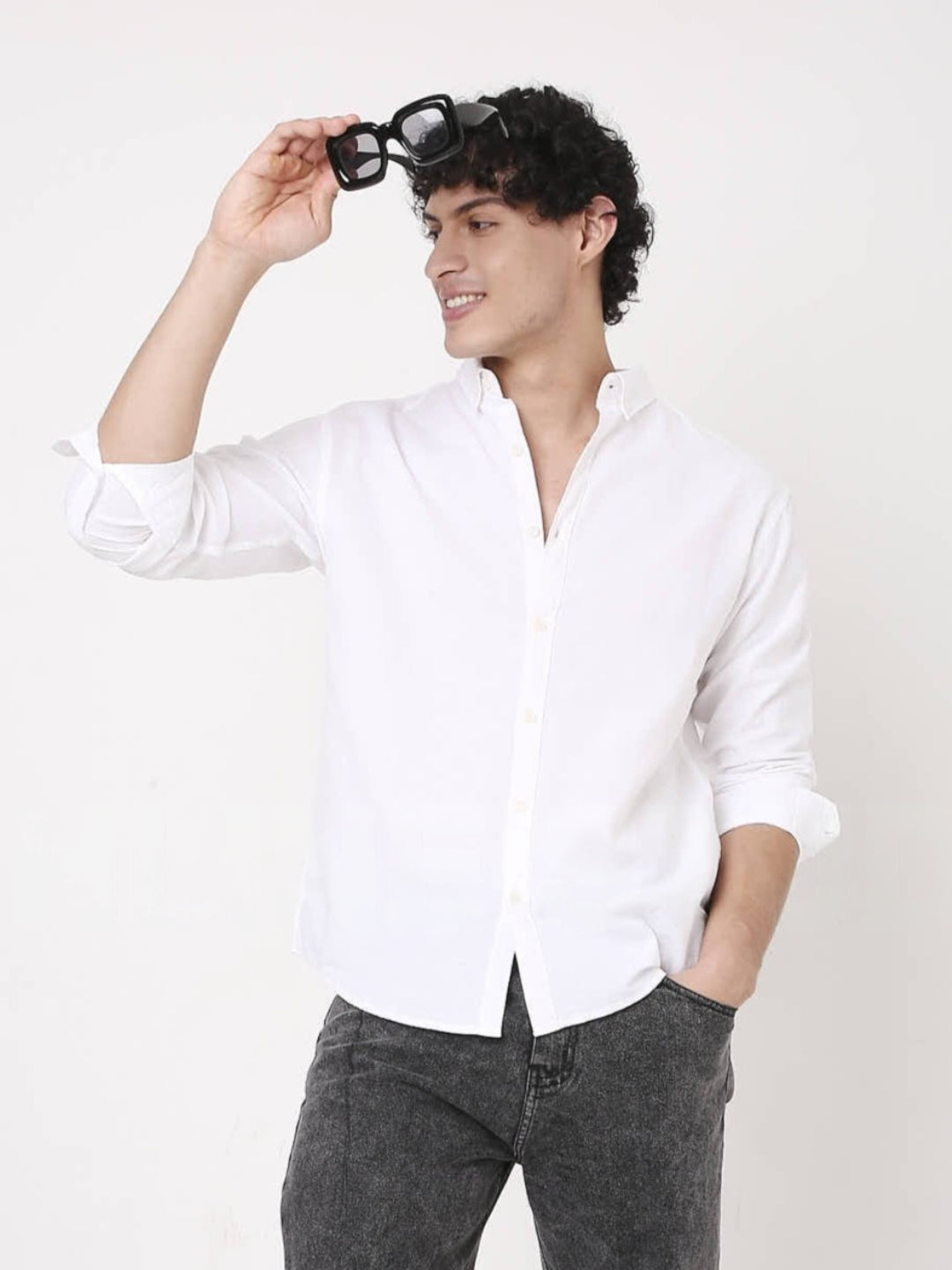 WHITE COTTON CORE SHIRT