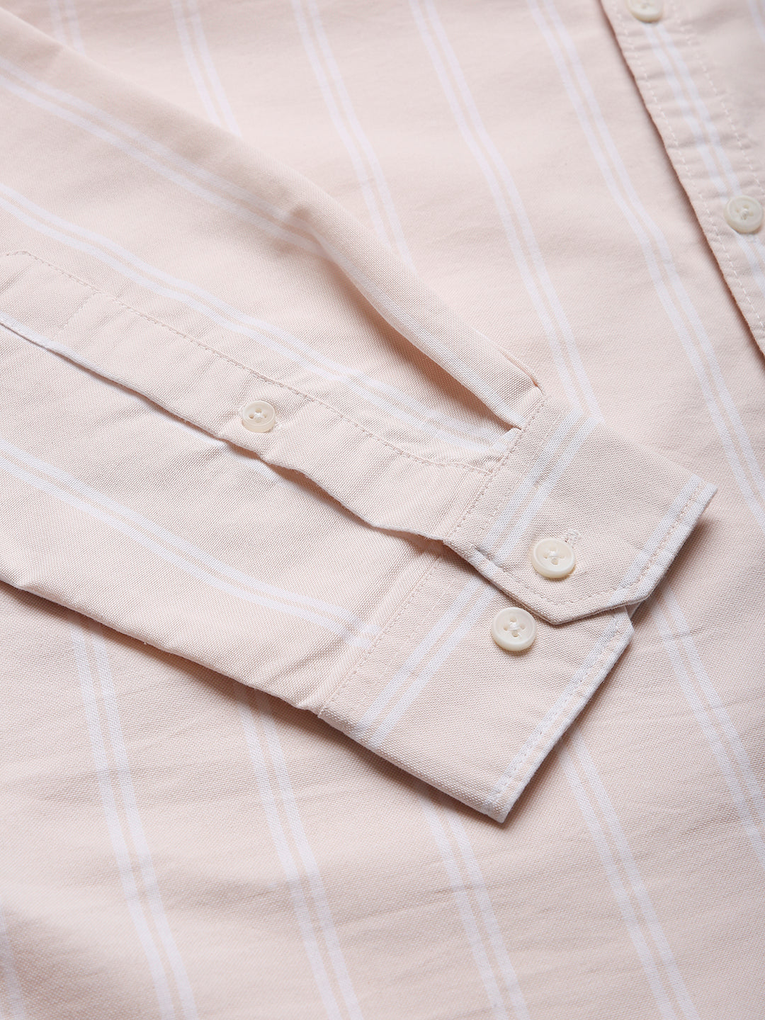 SOFT PEACH OXFORD STRIPED SHIRT