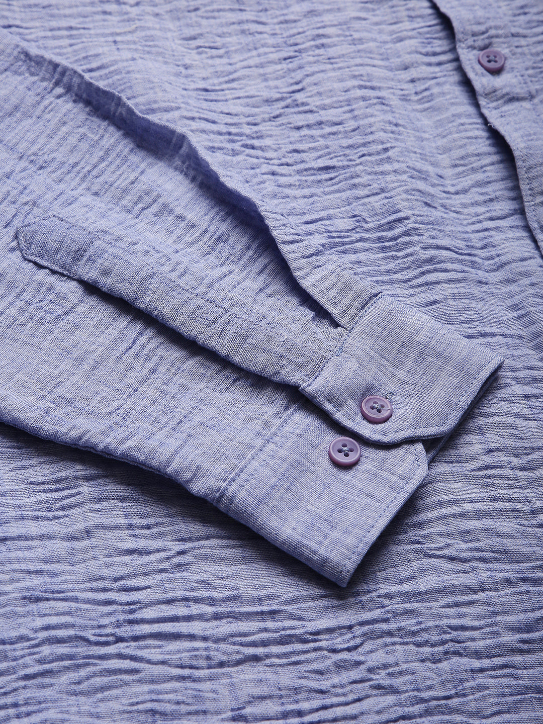 BLUE PREMIUM MANDARIN COLLAR SHIRT