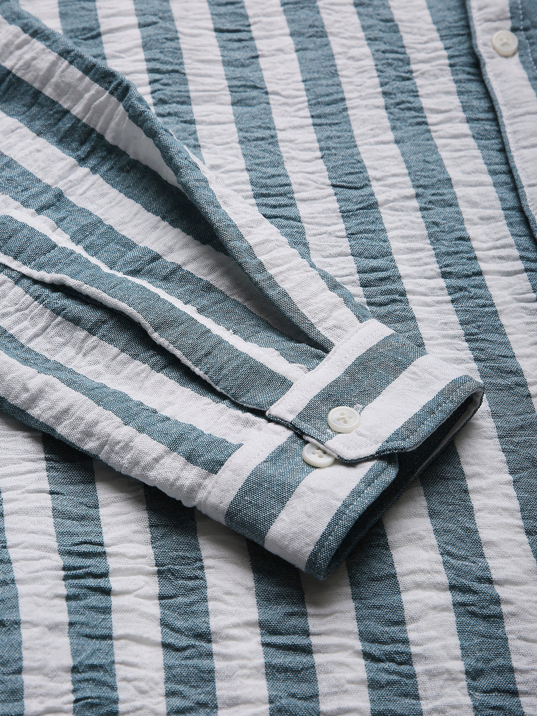 BLUE VERTICAL STRIPED SHIRT