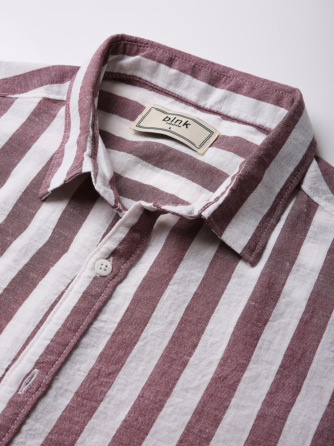WINE VERTICAL STRIPED SHIRT