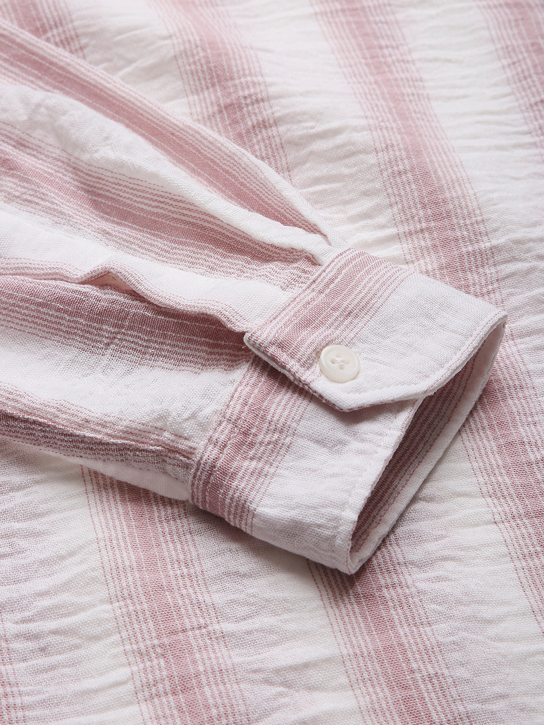 PINK STRIPED LINEN BLEND SHIRT