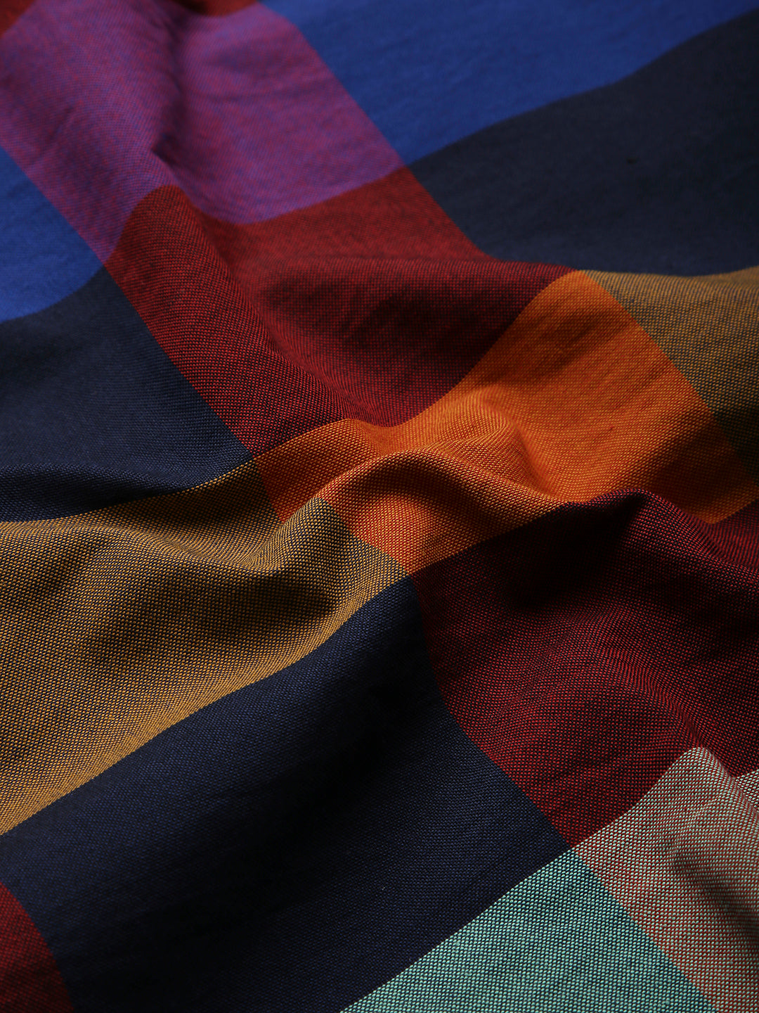 NAVY BLUE MULTI-COLOUR BOX CHECKS SHIRT