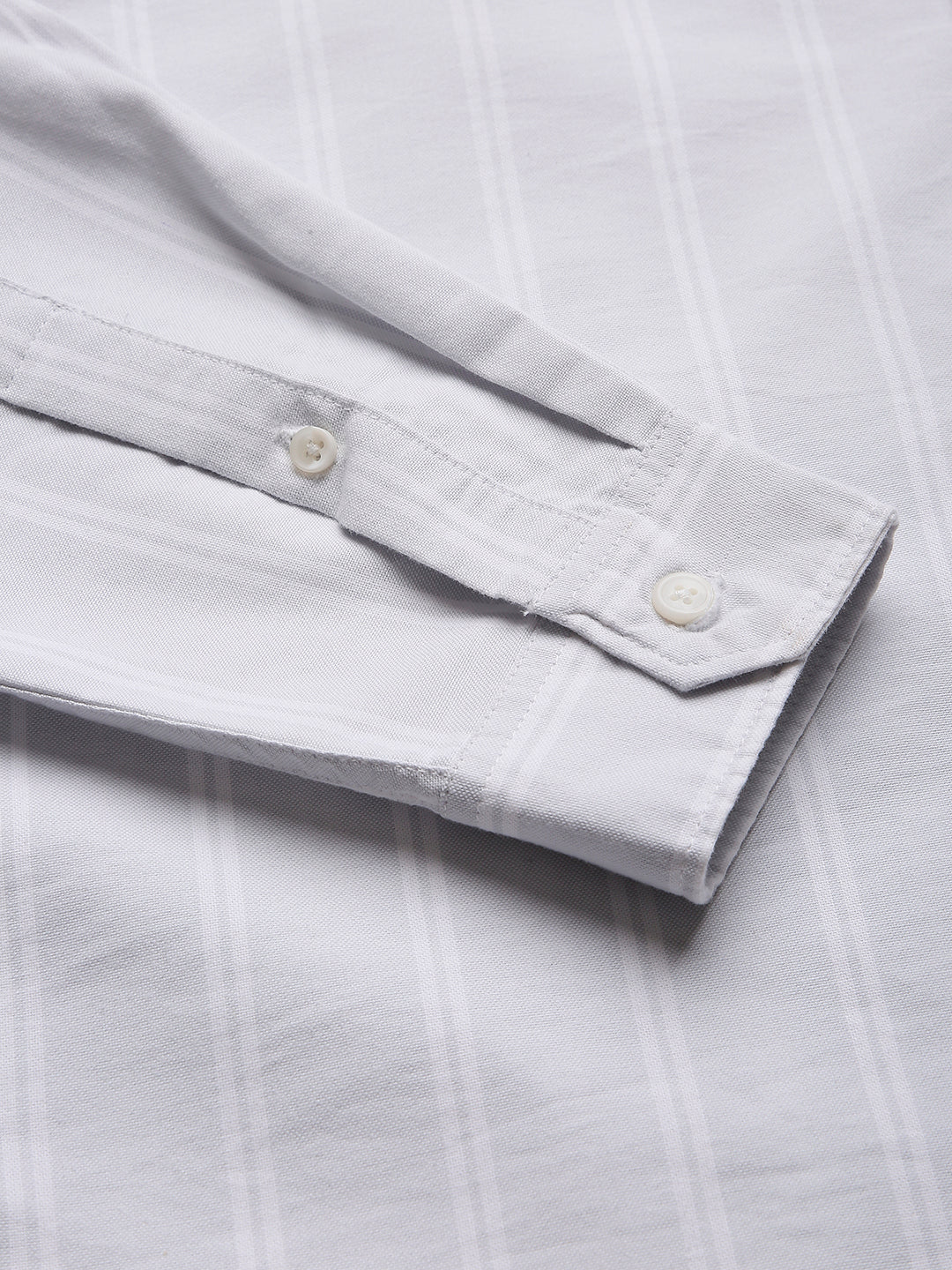 LIGHT GRAY OXFORD STRIPED SHIRT