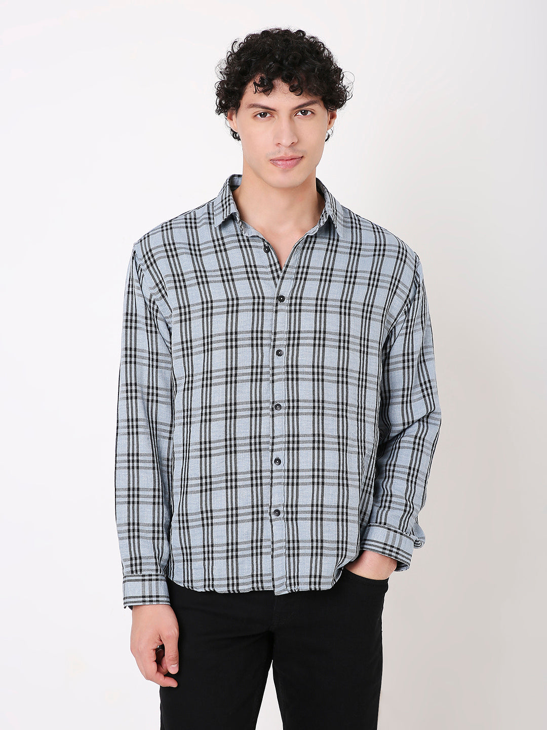 BLUE CLASSIC CHECKED SHIRT