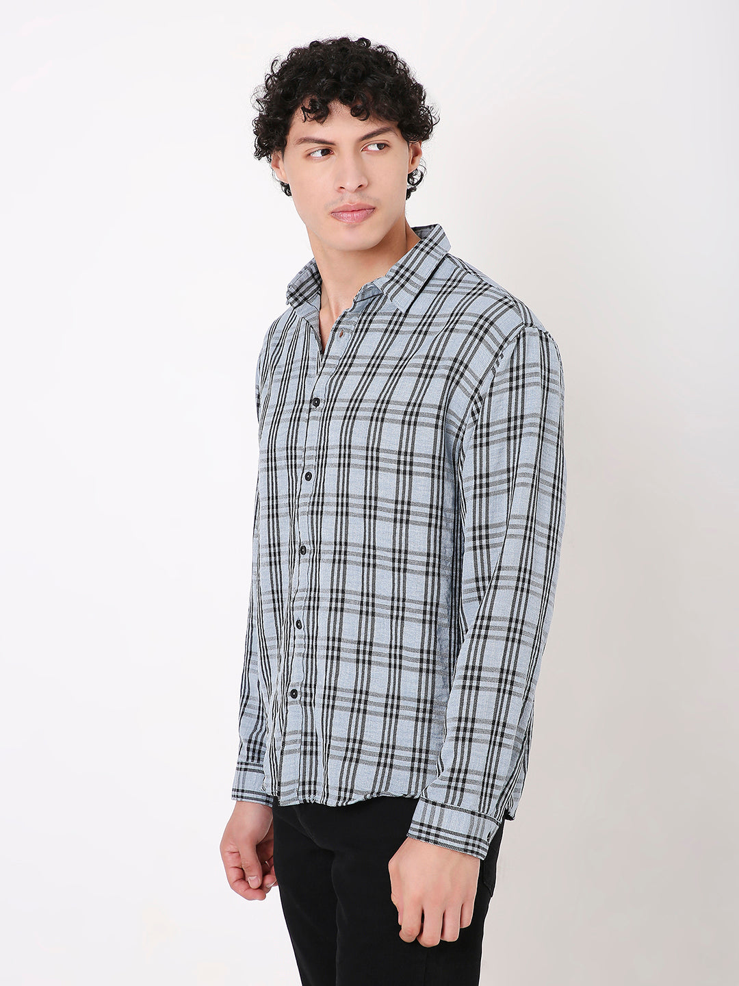 BLUE CLASSIC CHECKED SHIRT