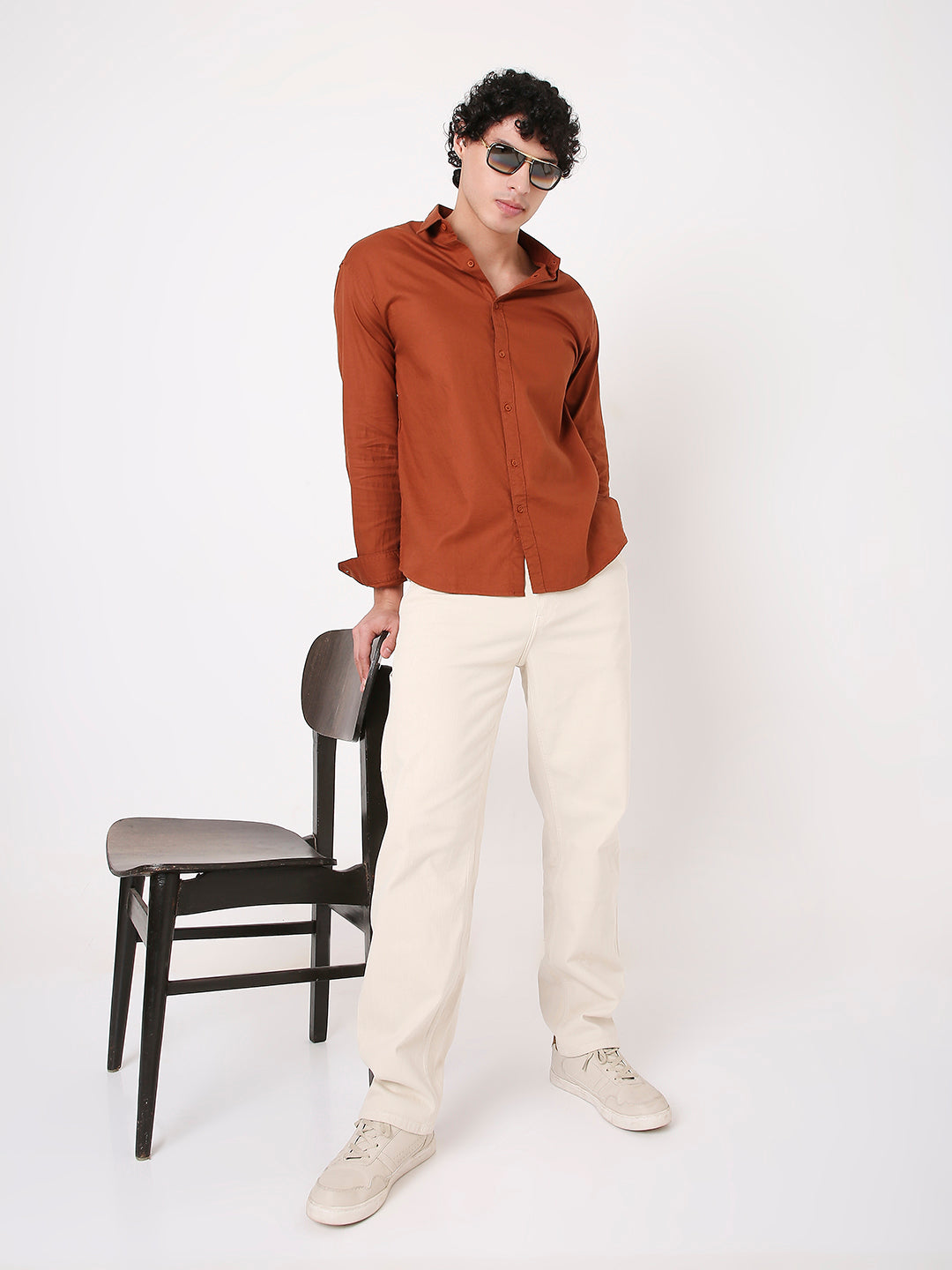 BROWN PREMIUM STRUCTURED SHIRT