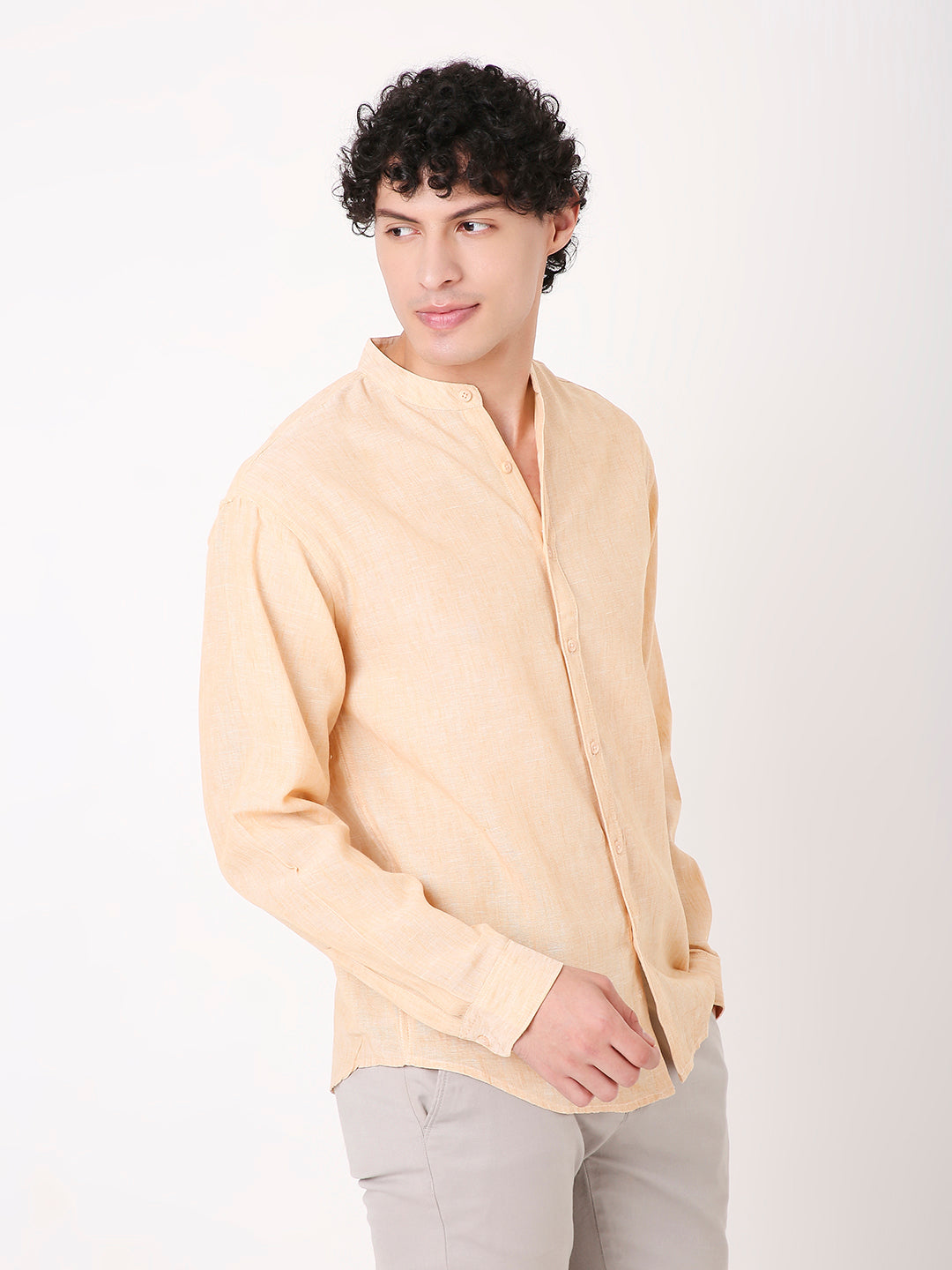 Orange PREMIUM MANDARIN COLLAR SHIRT
