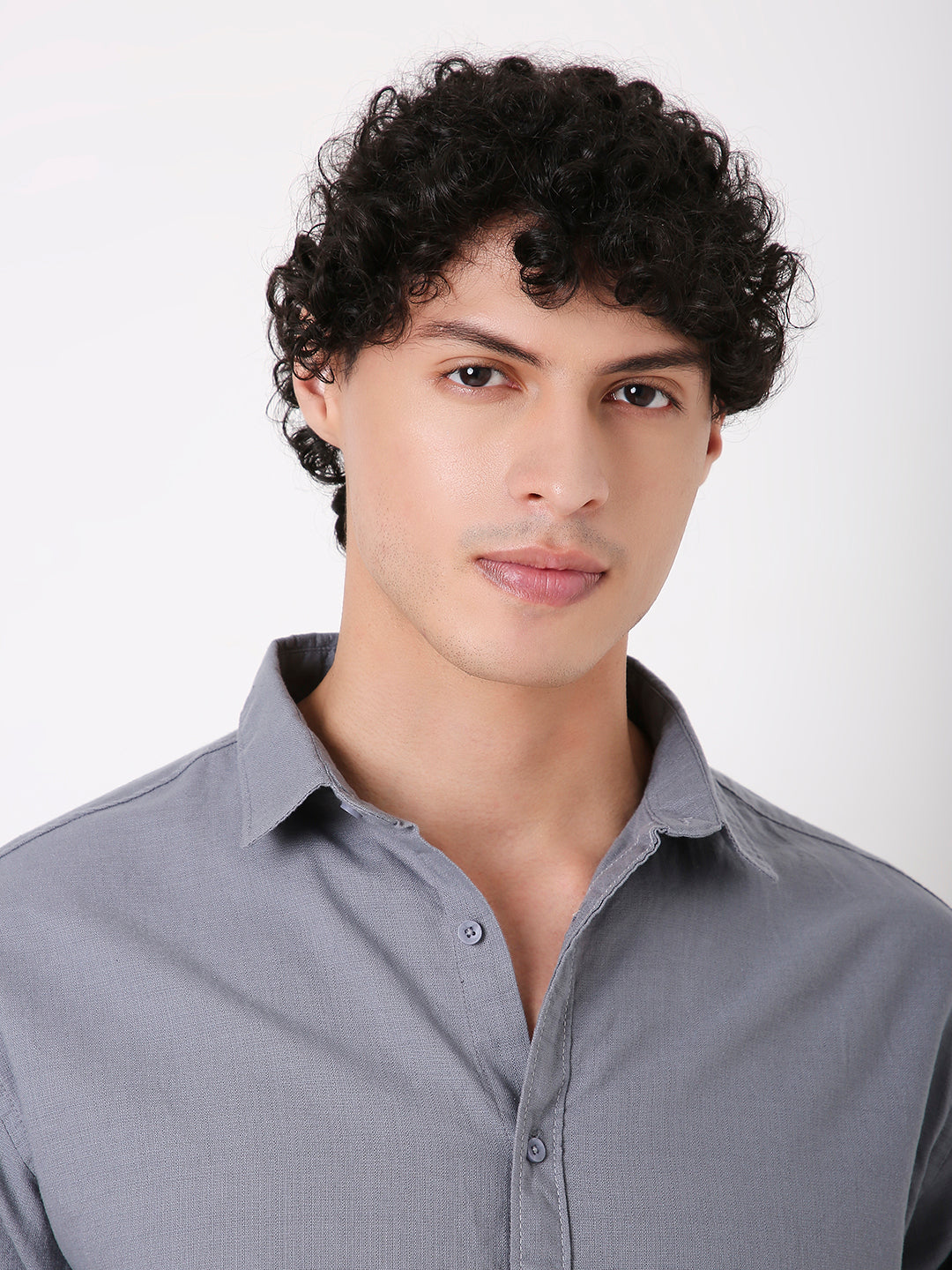 DUSTY BLUE COTTON CORE SHIRT