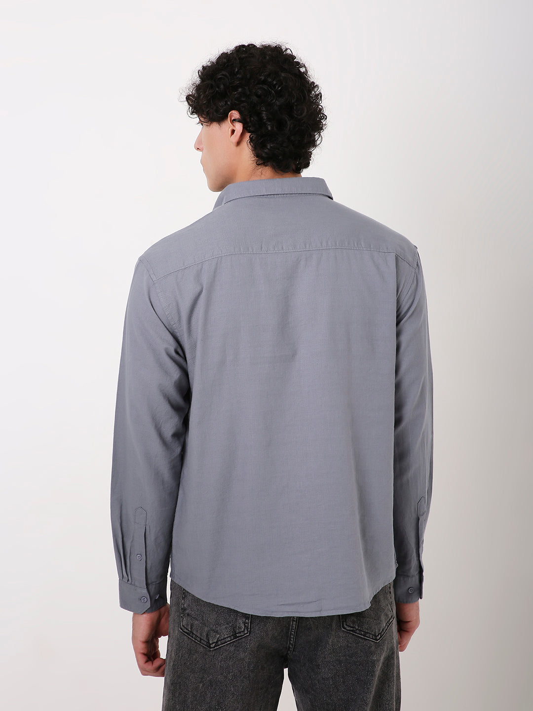 DUSTY BLUE COTTON CORE SHIRT