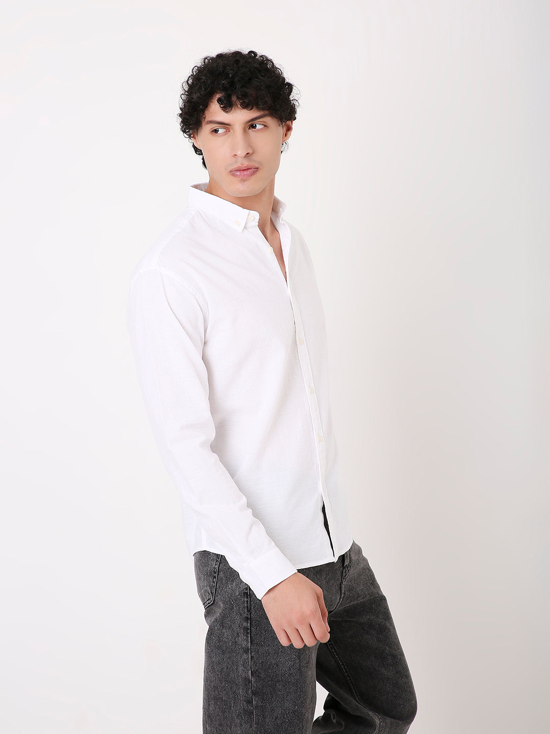 PURE COTTON STRUCTURED SHIRT FOR MEN – FULL SLEEVES