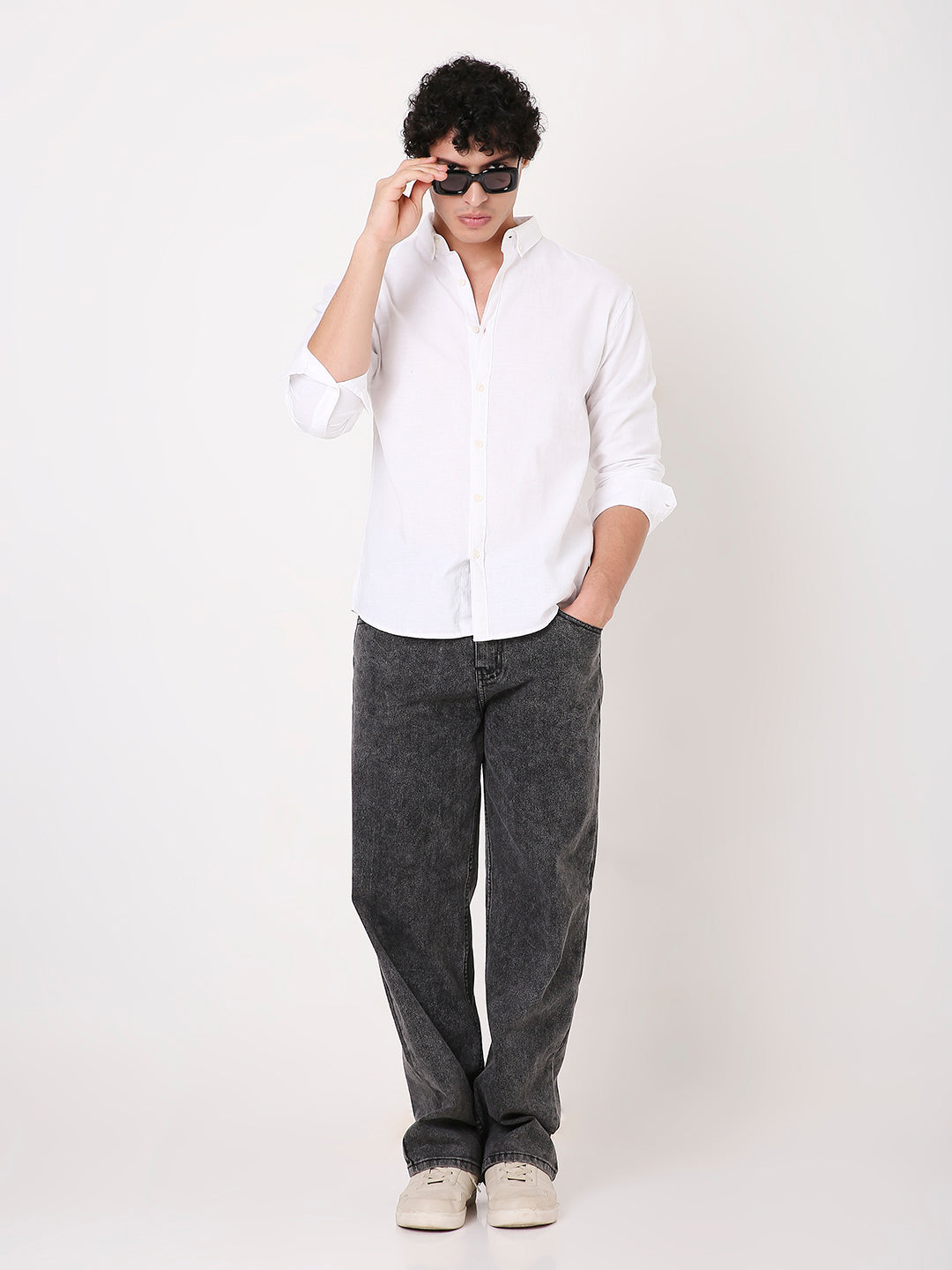 WHITE COTTON CORE SHIRT
