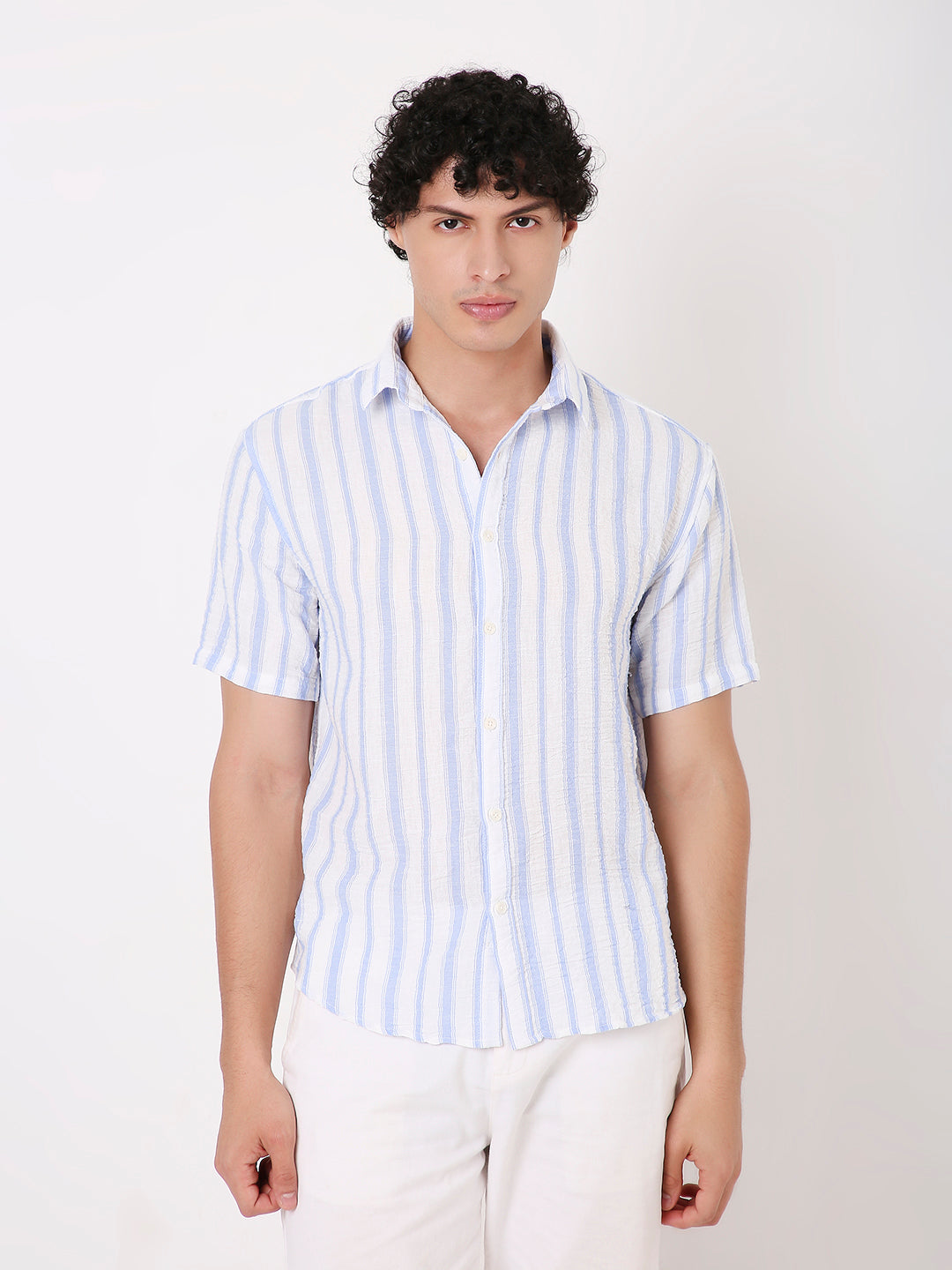 LIGHT BLUE STRIPED SHIRT