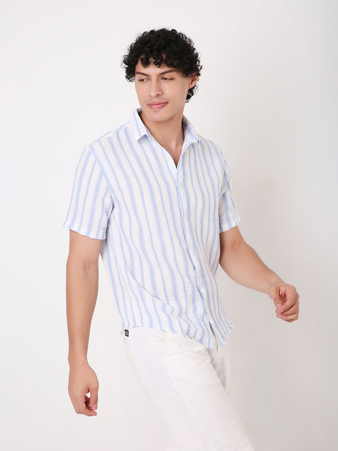 LIGHT BLUE STRIPED SHIRT