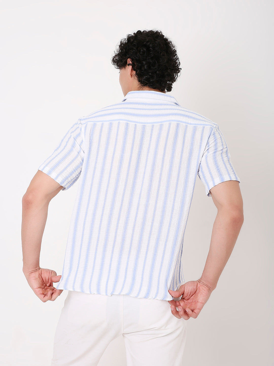 LIGHT BLUE STRIPED SHIRT