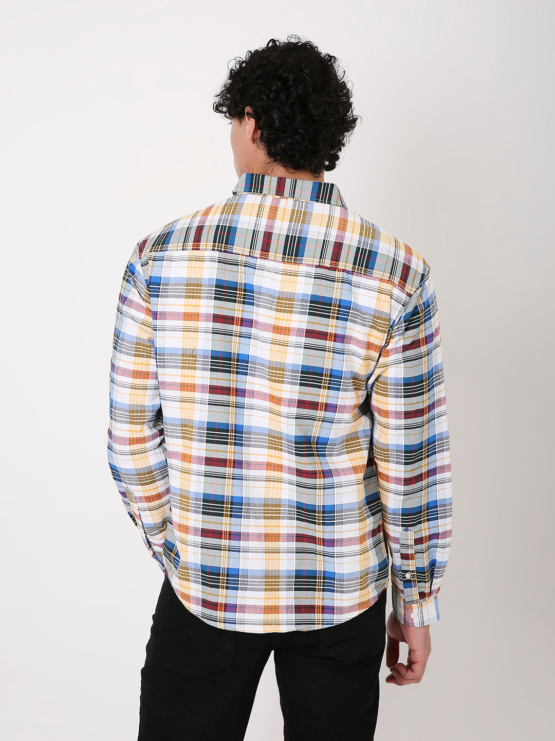 YELLOW MULTI-COLOR CHECKED SHIRT