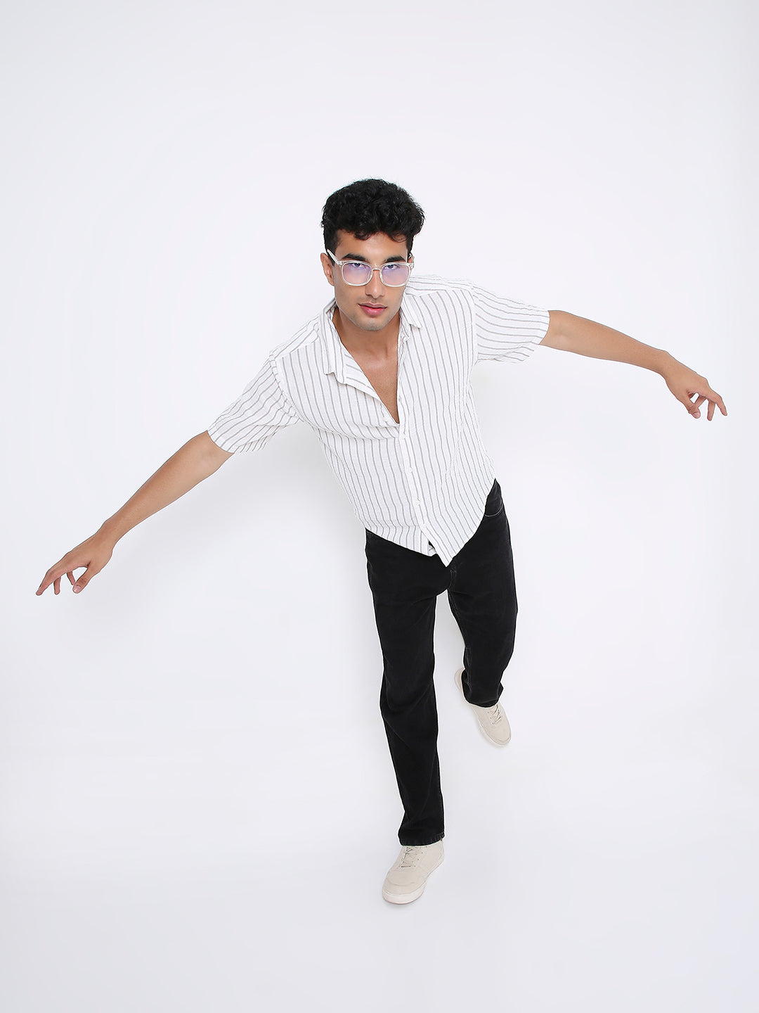 GRAY STRIPED CLASSIC SHIRT