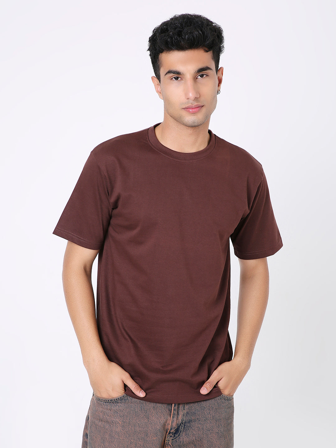 REGULAR TSHIRT: BROWN