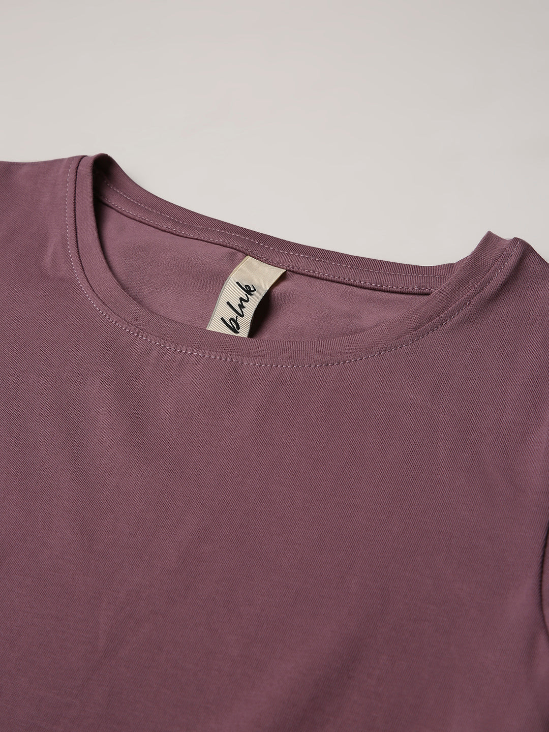 DARK PINK Half-Sleeve Fitted Crop Top